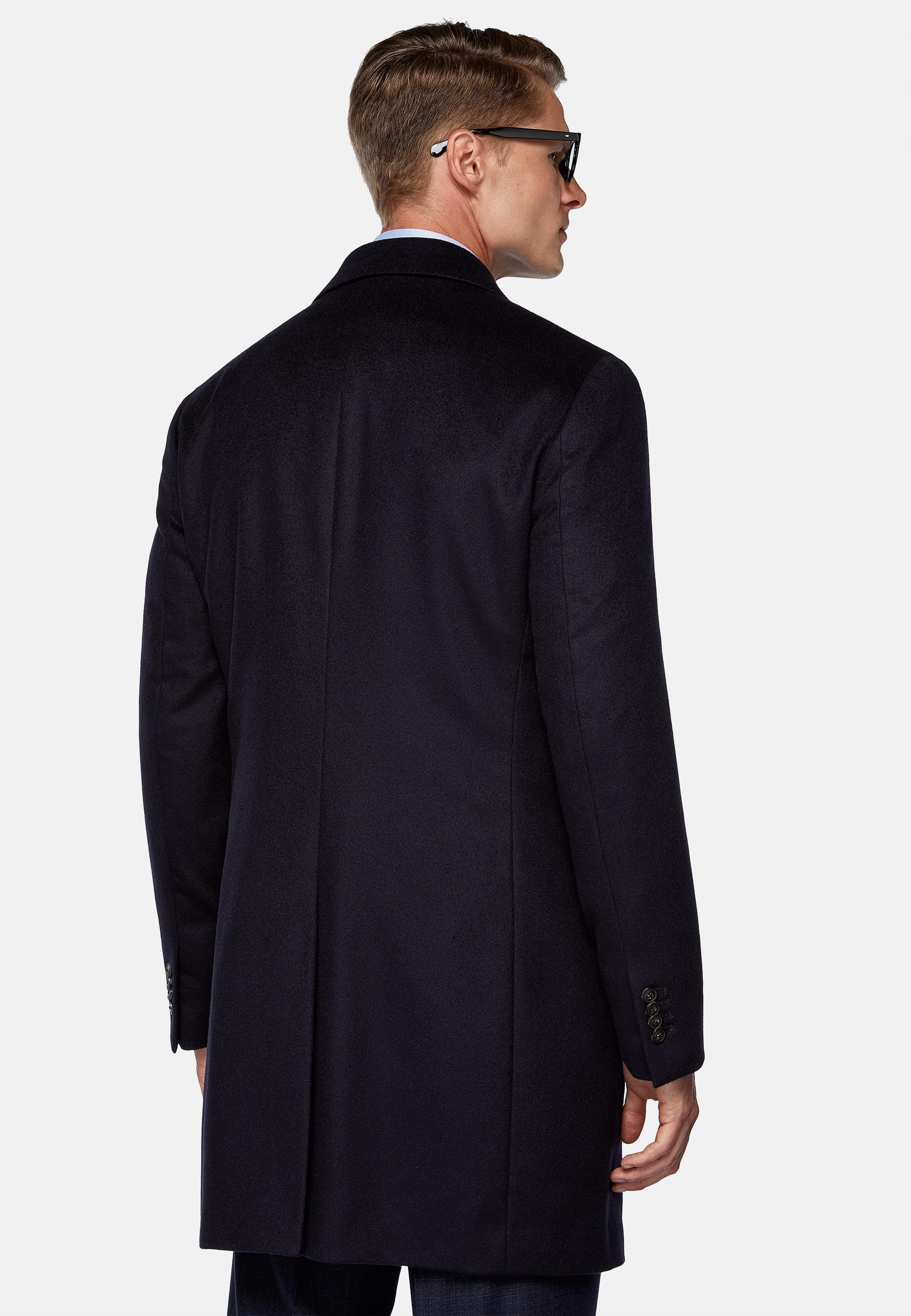 Blue Single-Breasted Coat, Navy blue, large image number 2