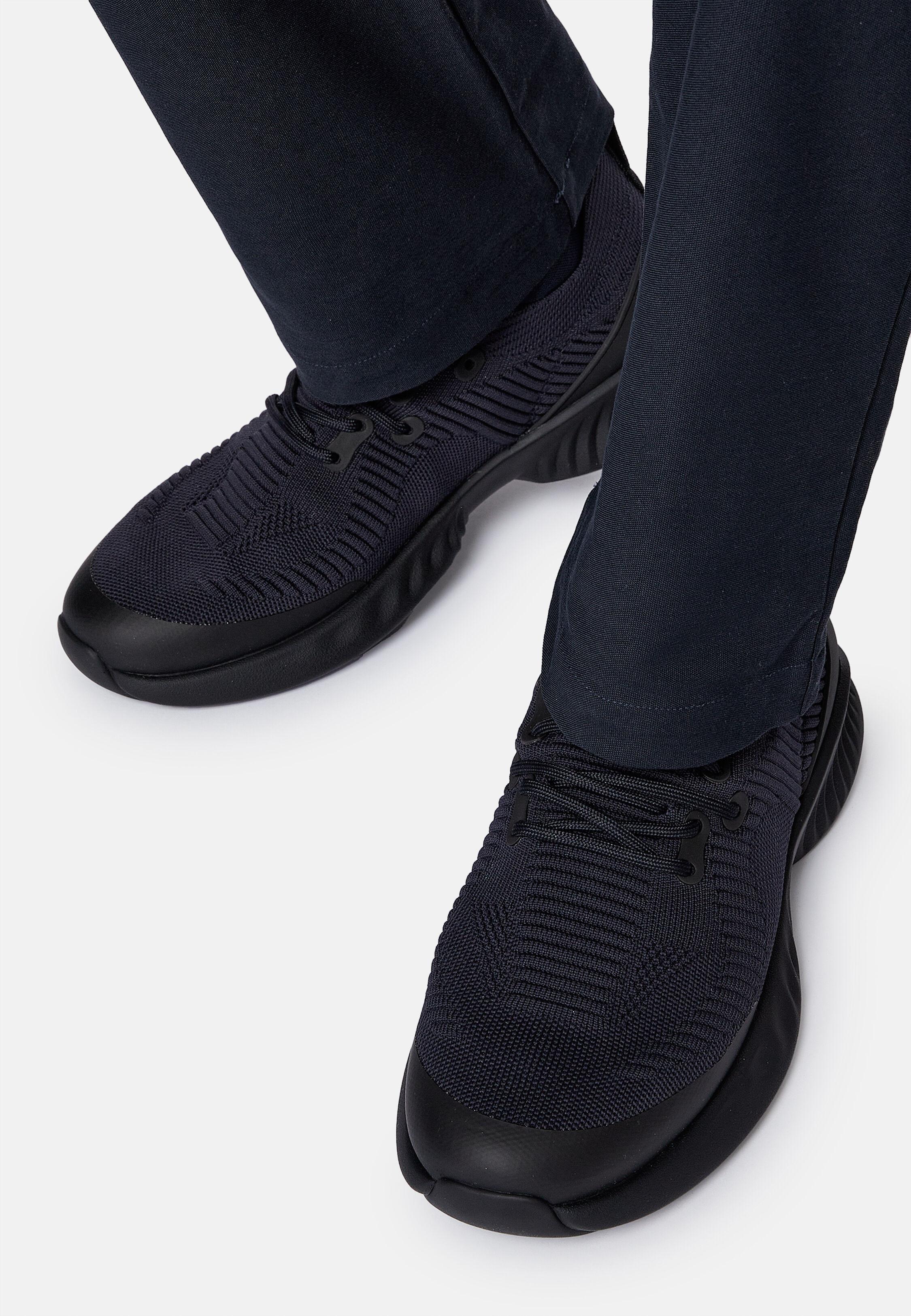 Navy Recycled Yarn Willow Trainers, Navy blue, large image number 0