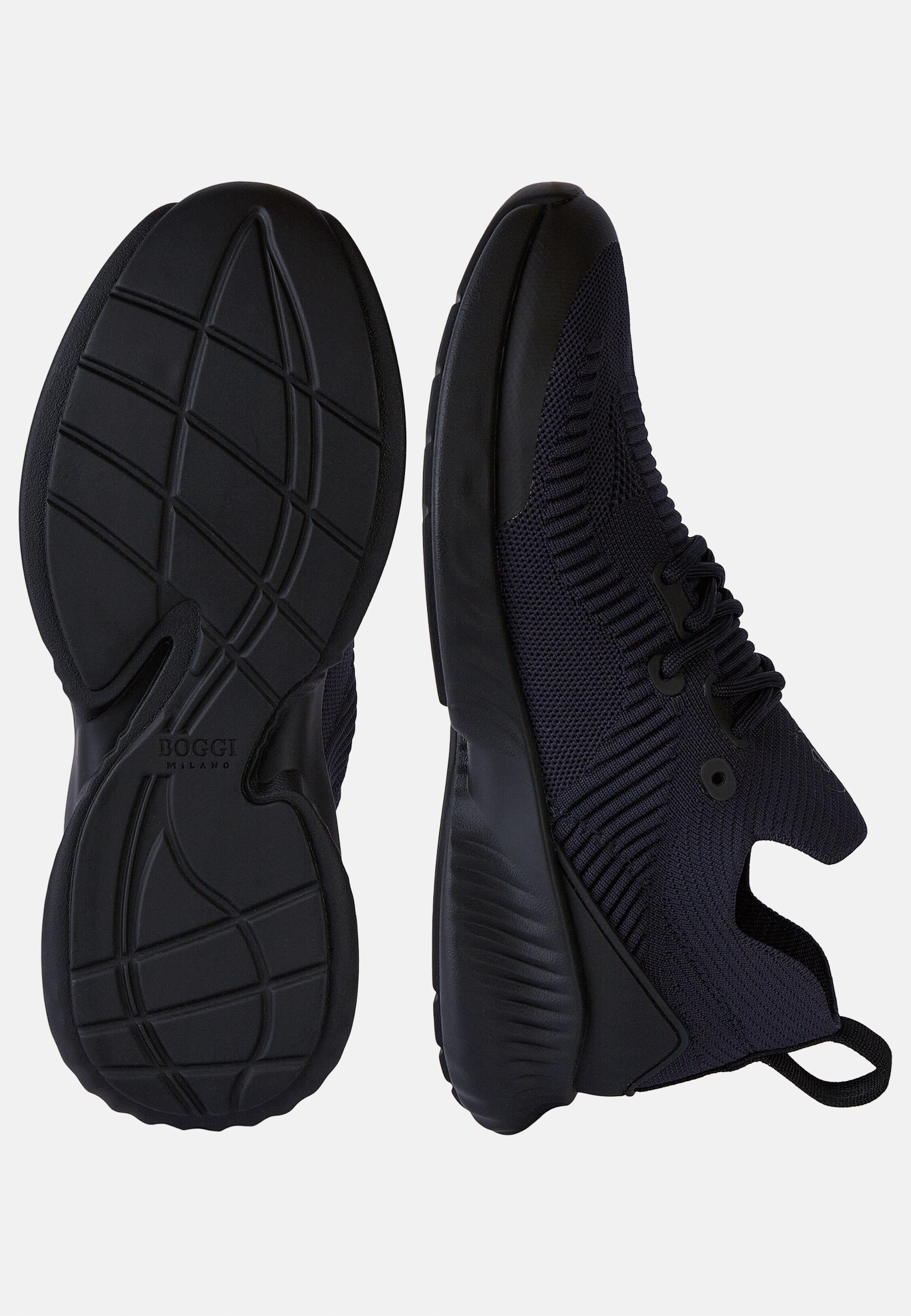 Navy Recycled Yarn Willow Trainers, Navy blue, large image number 2