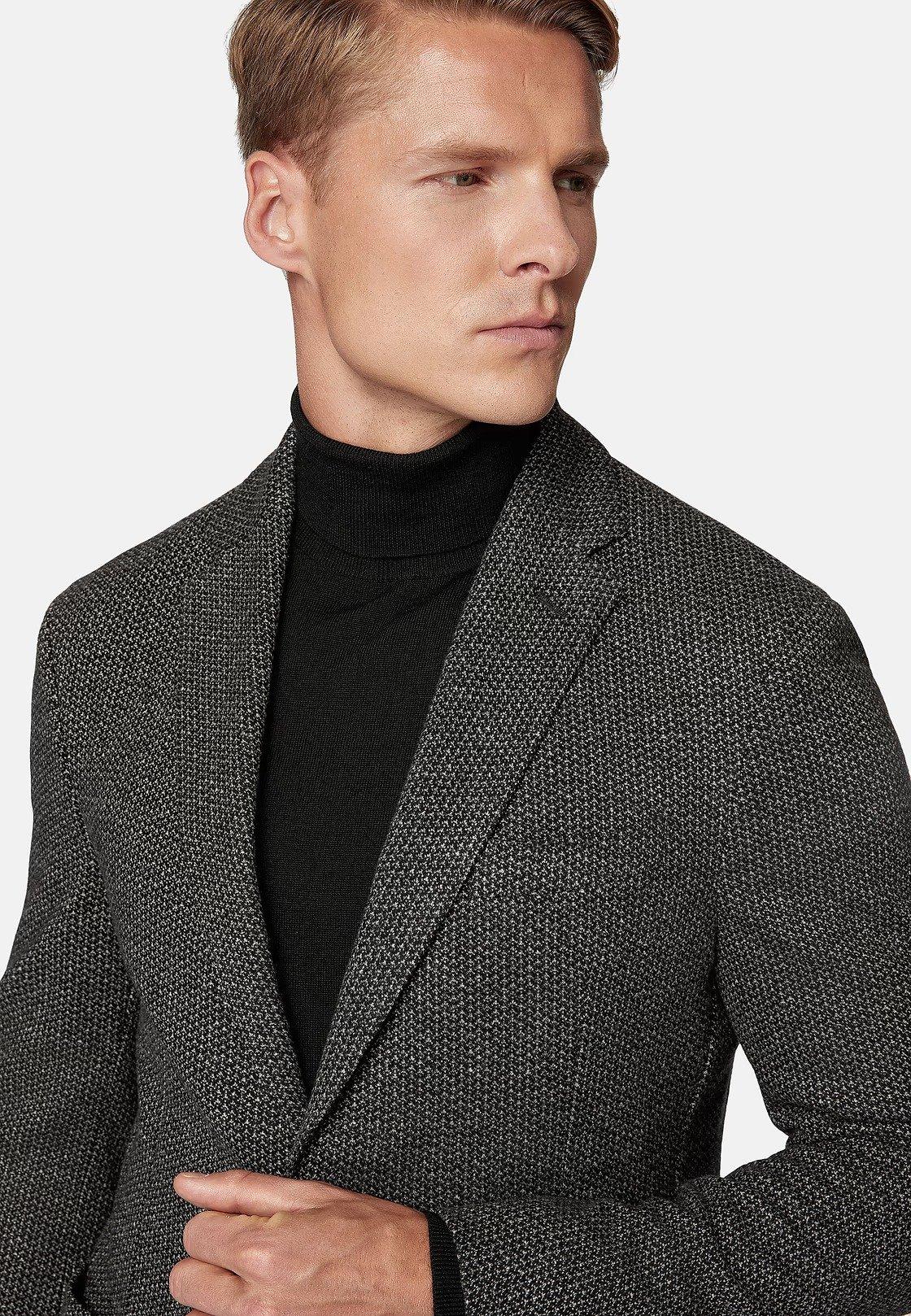 Multicolour Houndstooth Tailored Blazer, 3901_BKGR, large image number 4