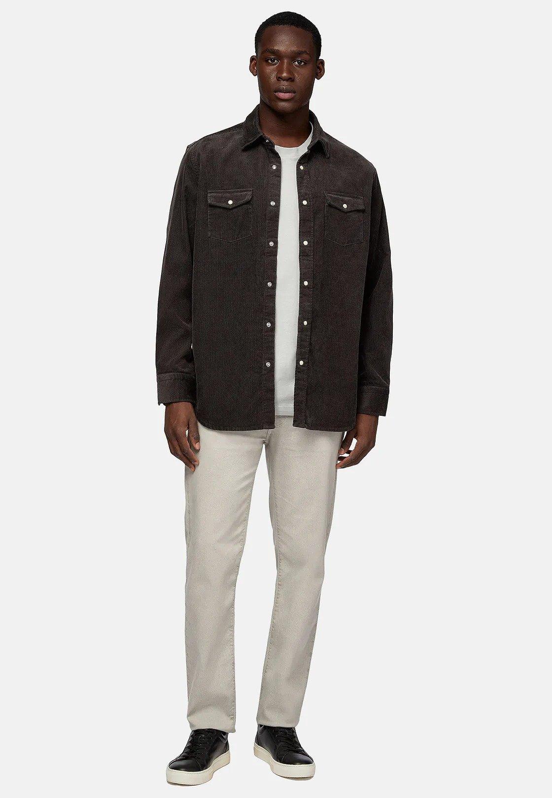 Black Velvet Solid Overshirt, , medium