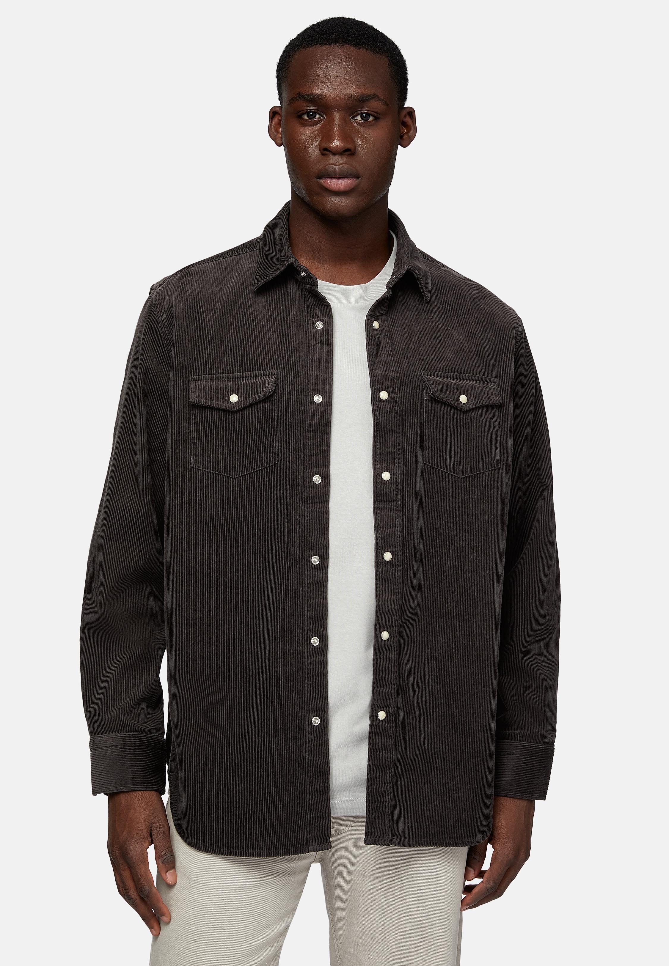 Black Velvet Solid Overshirt, , large image number 1
