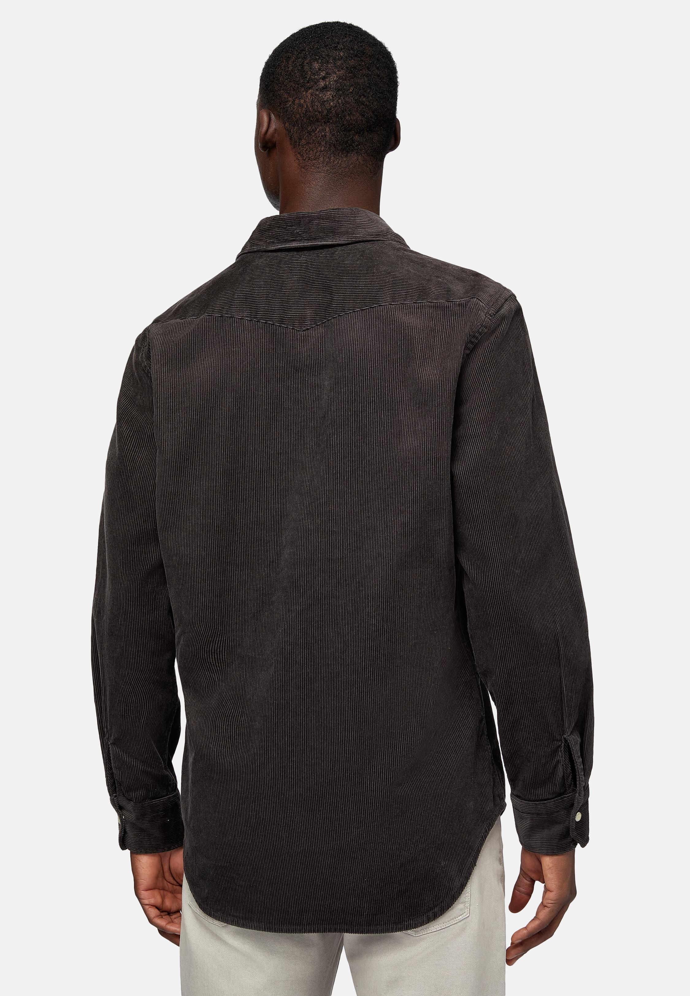 Black Velvet Solid Overshirt, , large image number 3