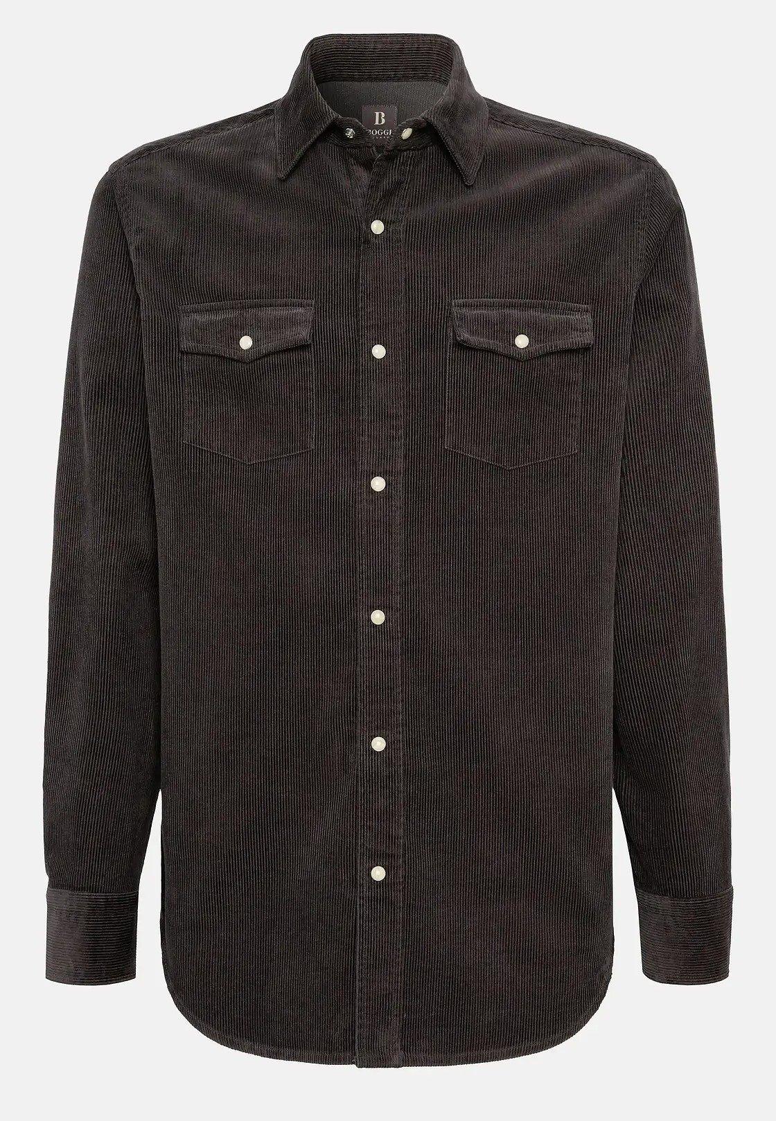 Black Velvet Solid Overshirt, , large image number 4