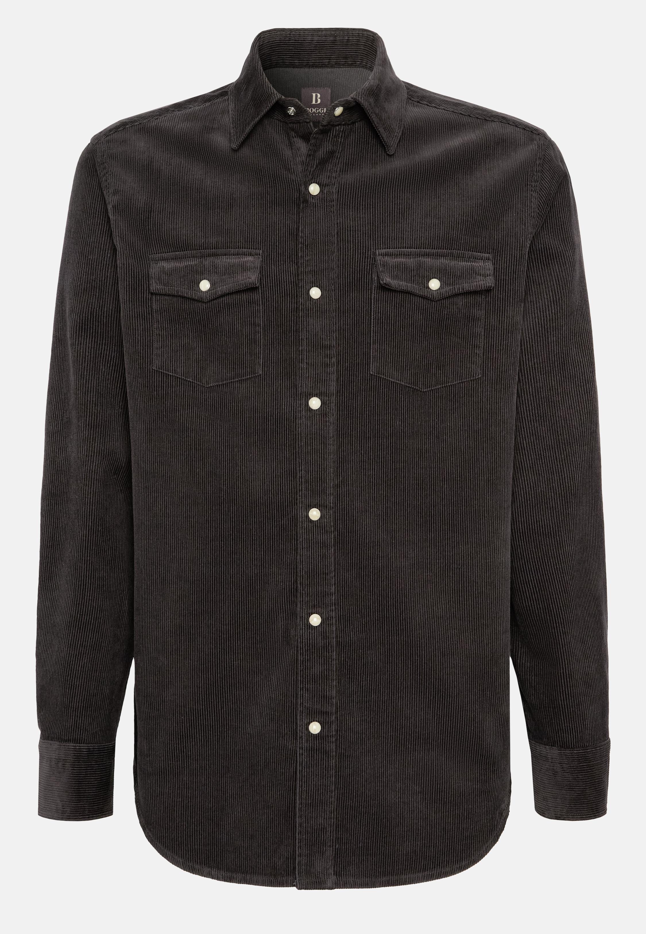 Black Velvet Solid Overshirt, , large image number 7