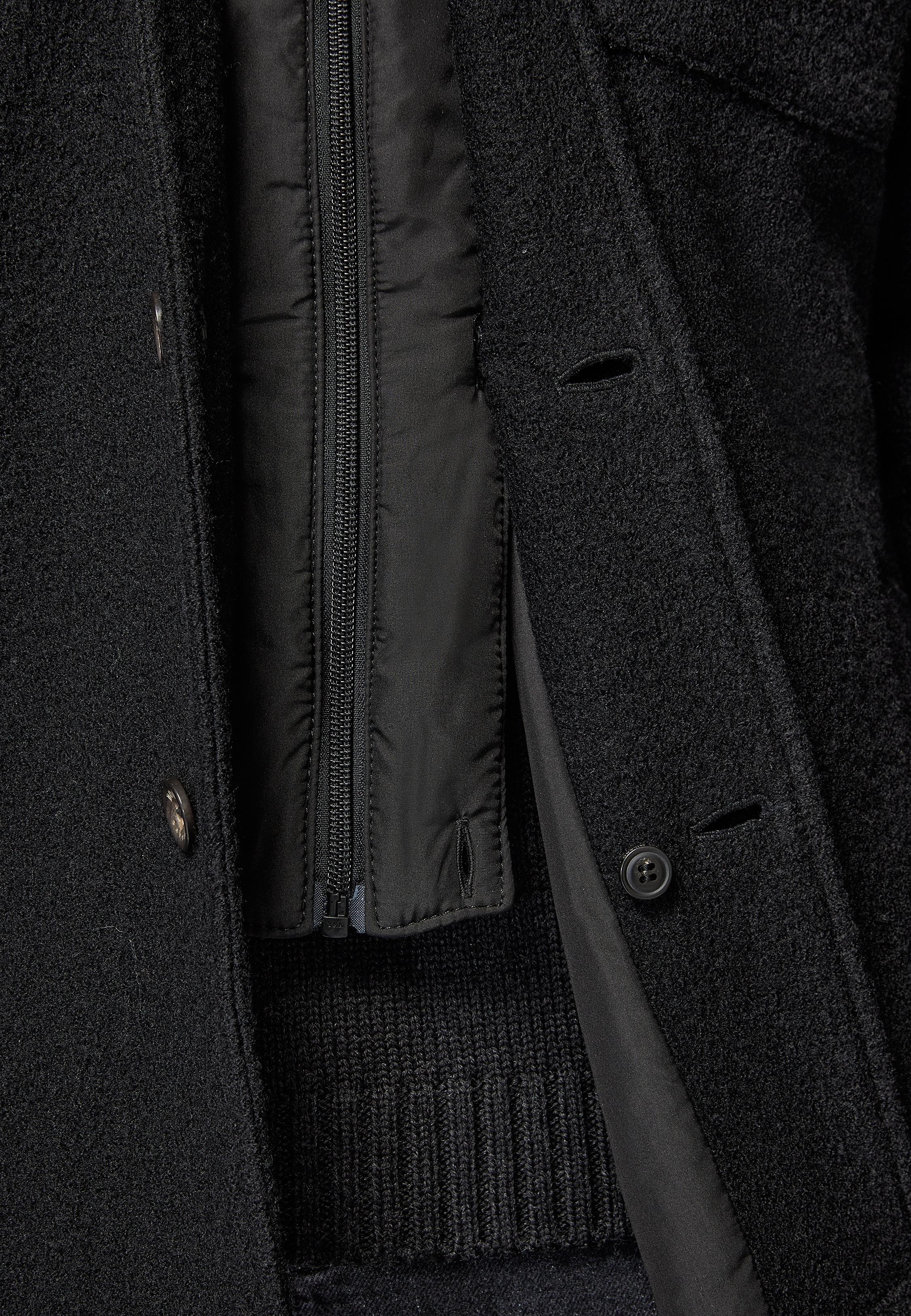 Black Textured Shirt Jacket, , large image number 5