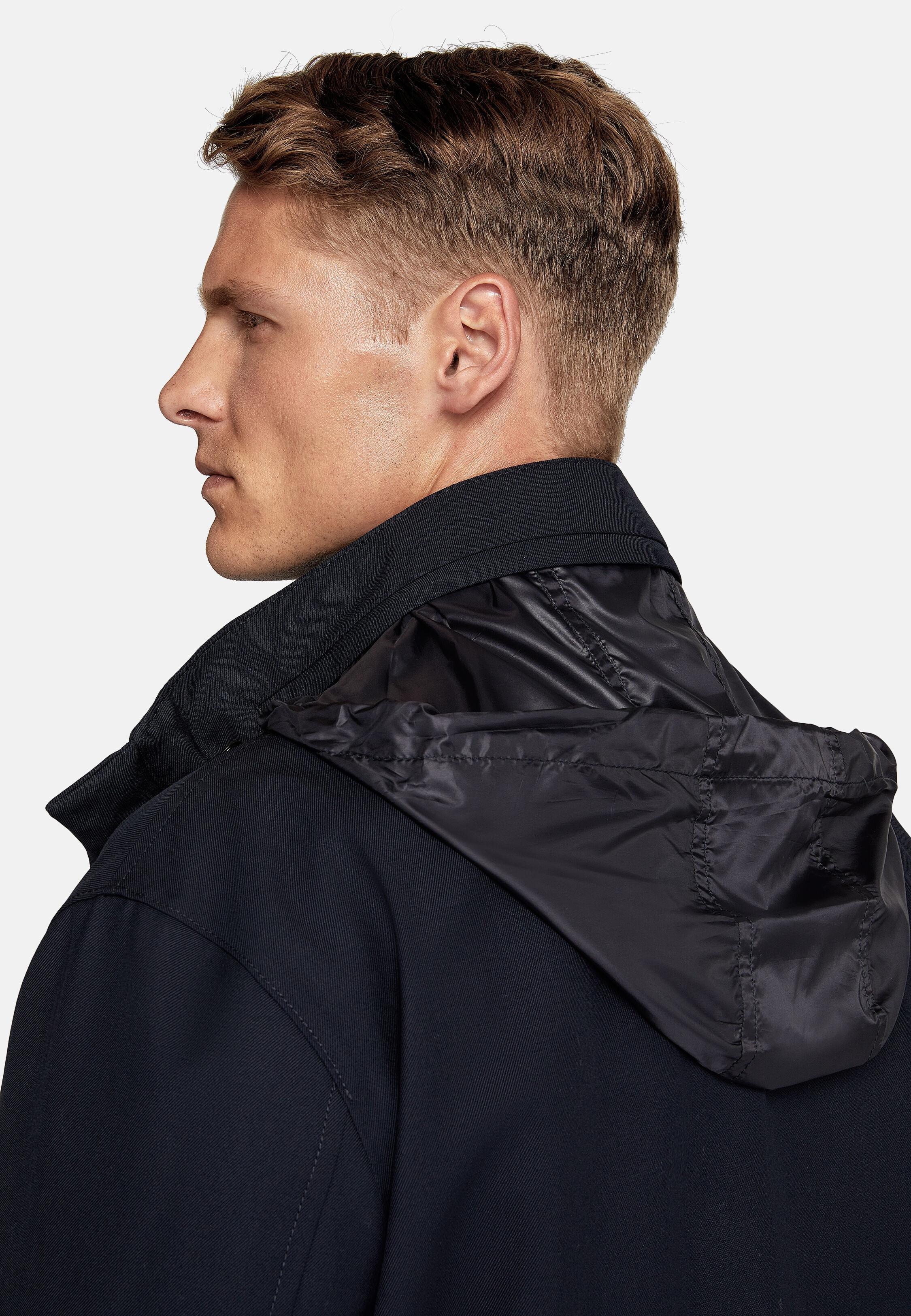 Blue Solid Technical Jacket, Navy blue, large image number 5