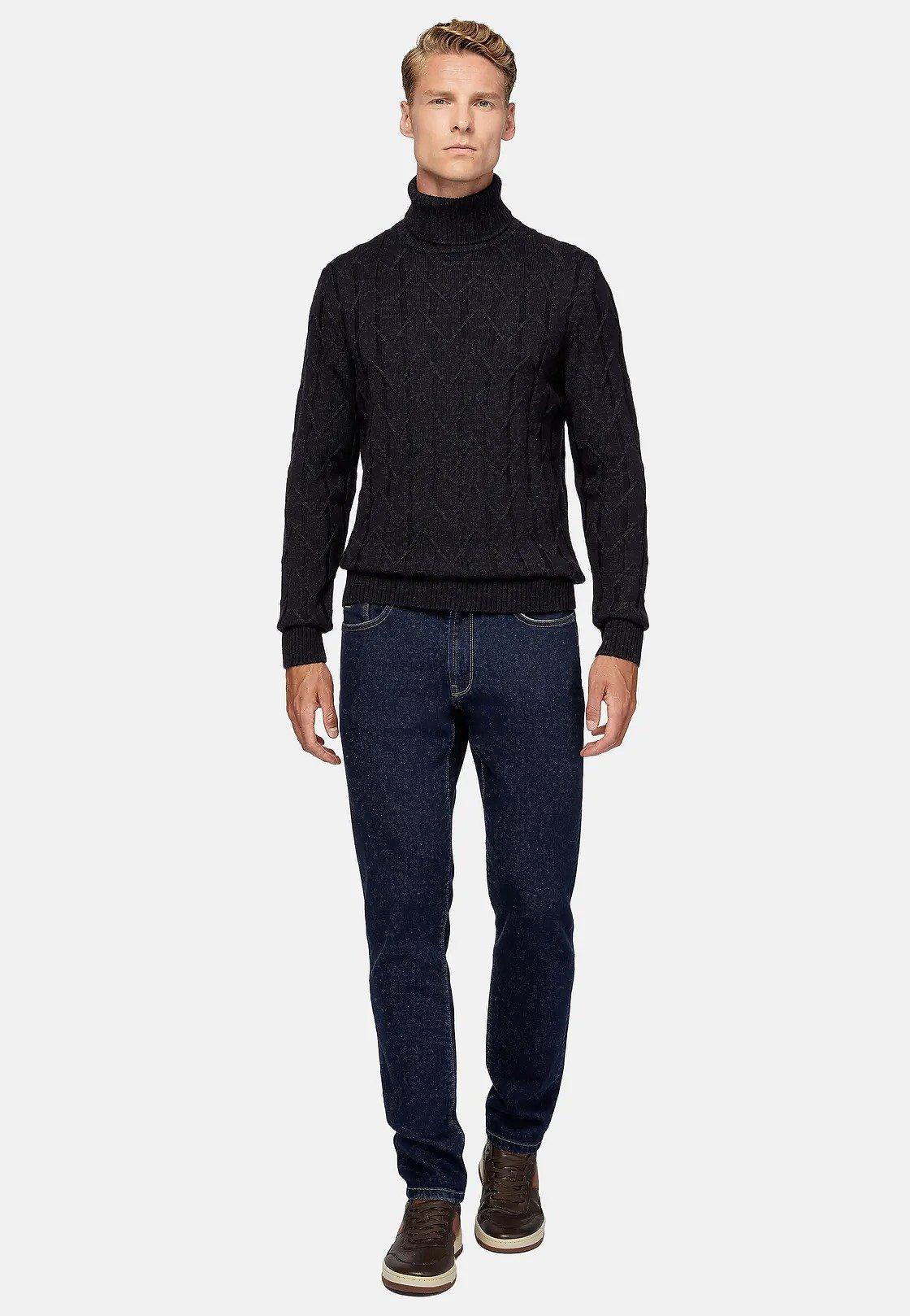 Navy Blue Long Polo Neck, , large image number 0