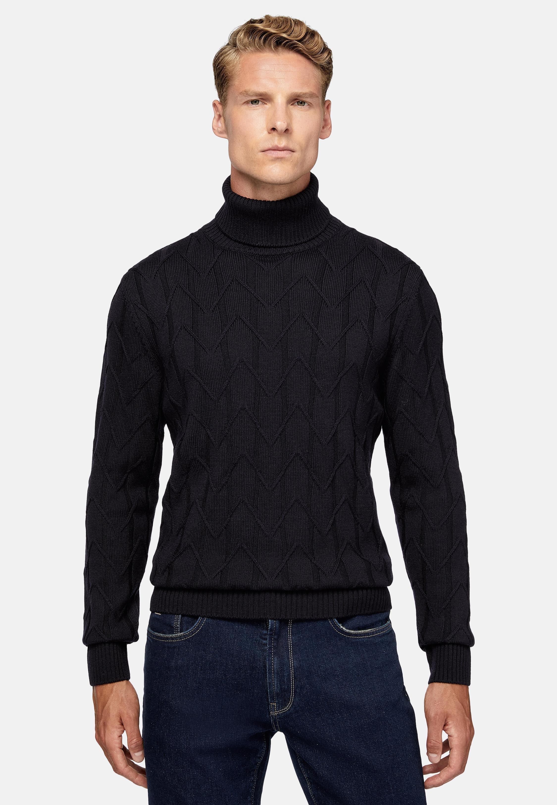 Navy Blue Long Polo Neck, , large image number 1