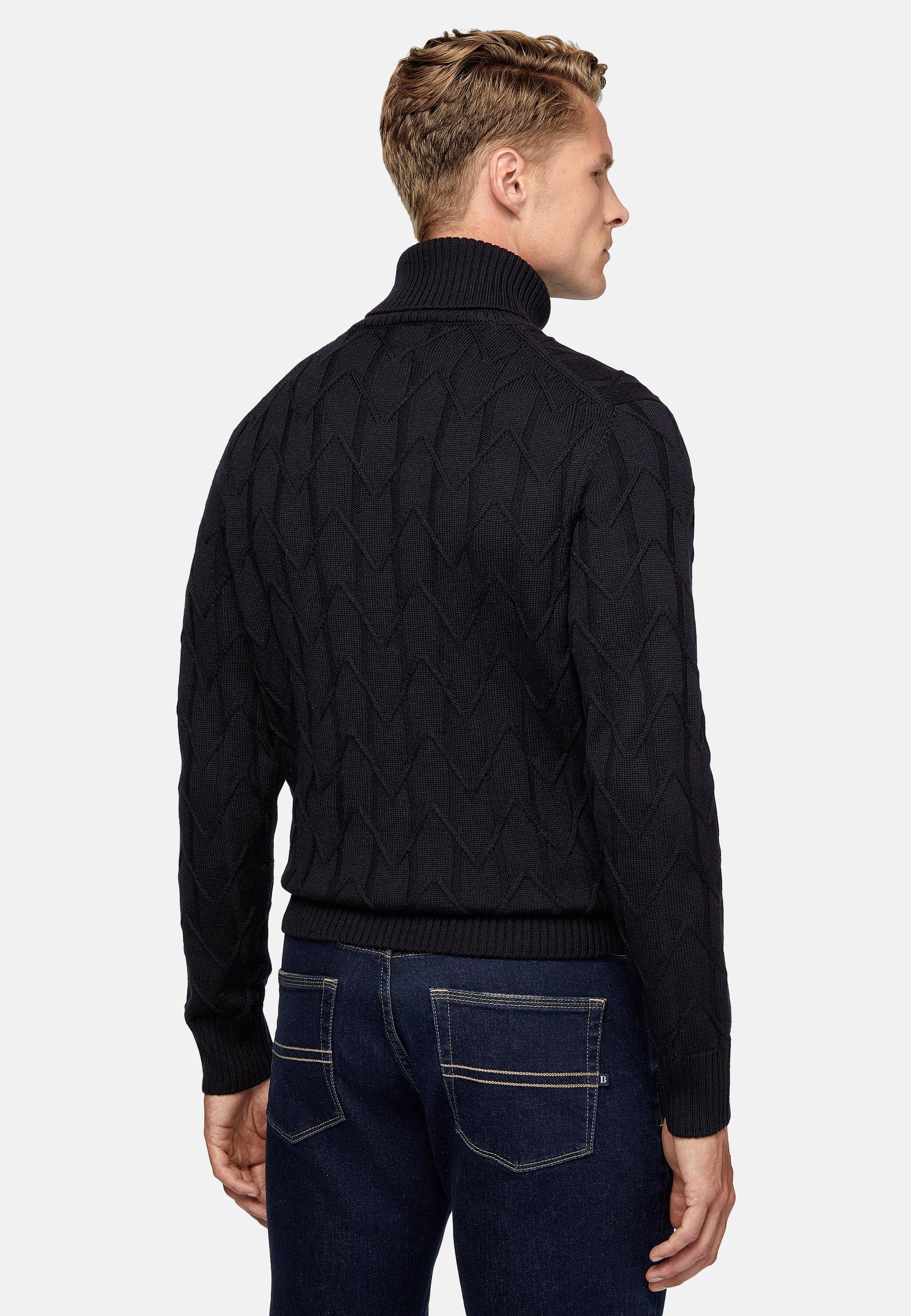 Navy Blue Long Polo Neck, , large image number 3