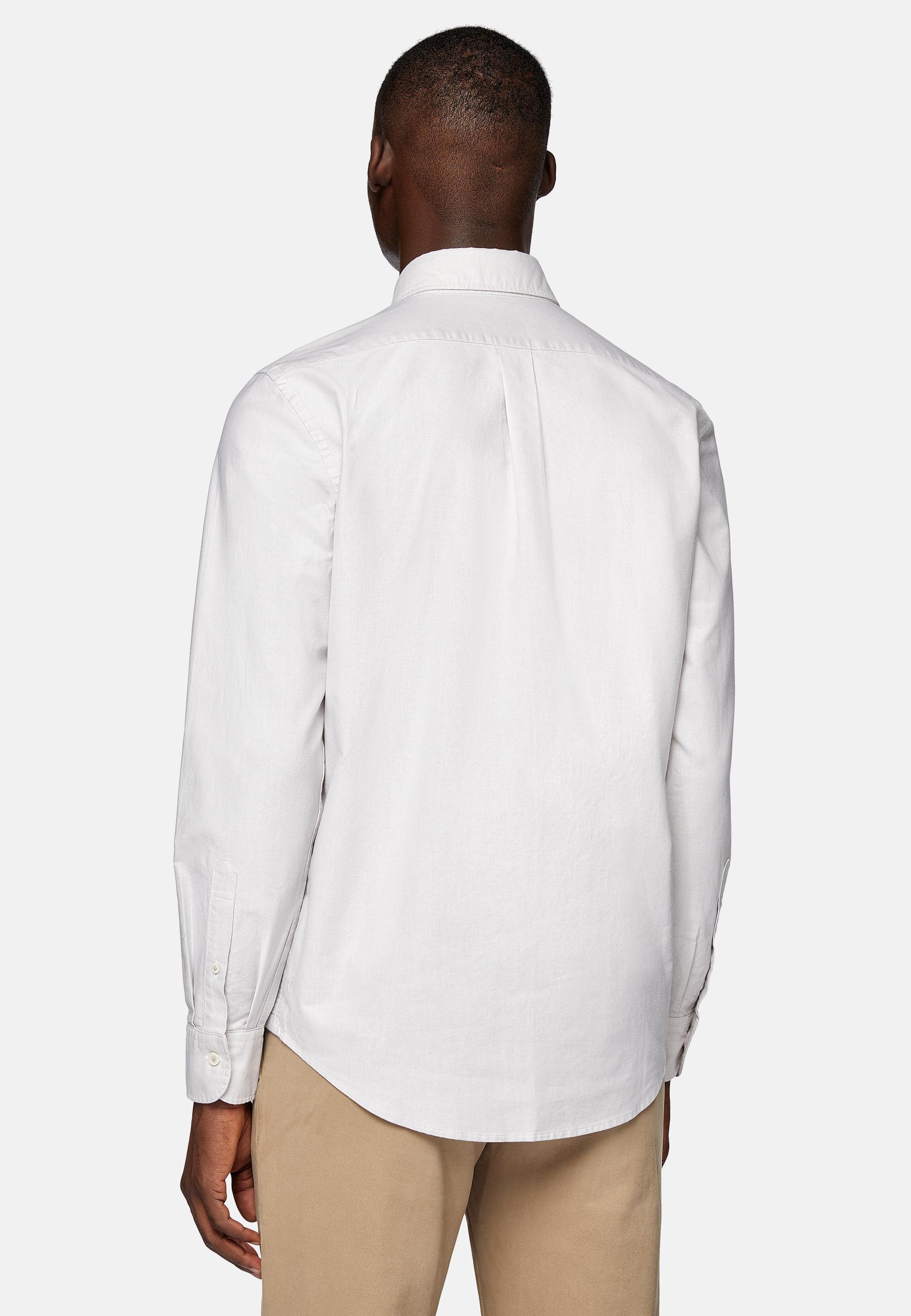 Beige Regular Fit Organic Oxford Cotton Shirt, , large image number 2