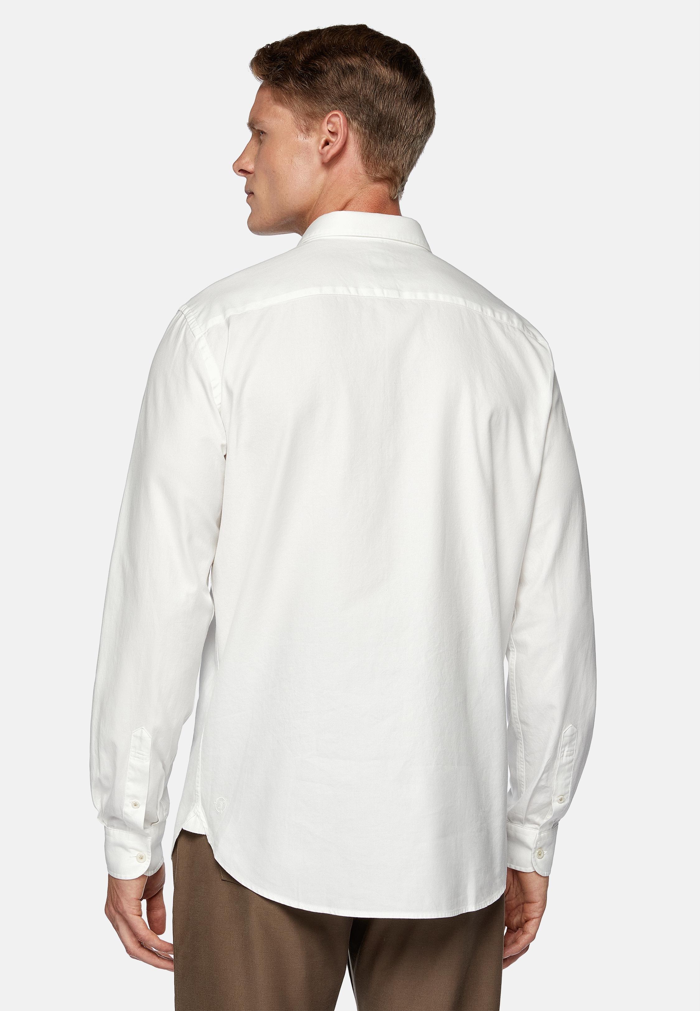 White Regular Fit Cotton Shirt, , large image number 2
