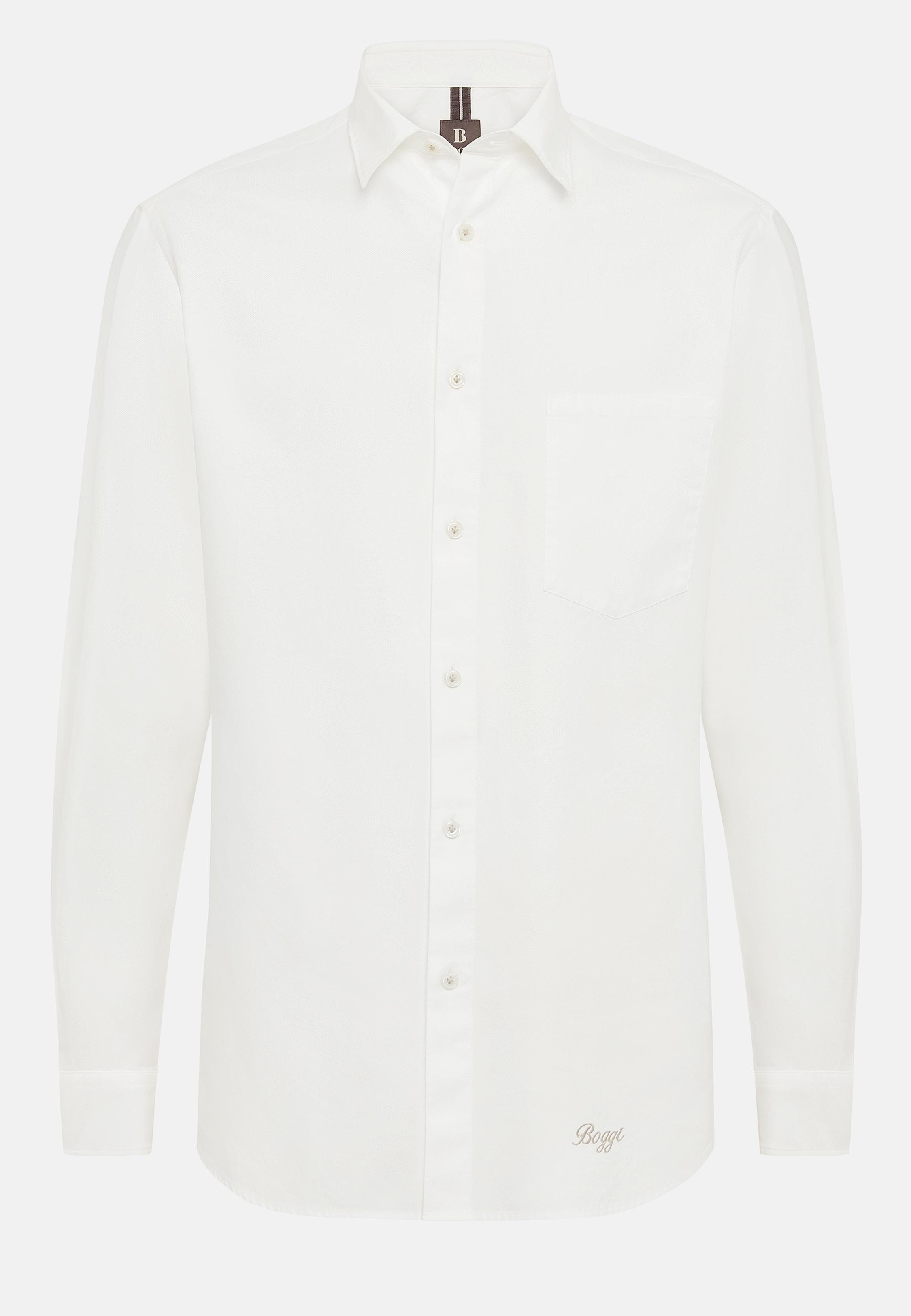 White Regular Fit Cotton Shirt, , large image number 4