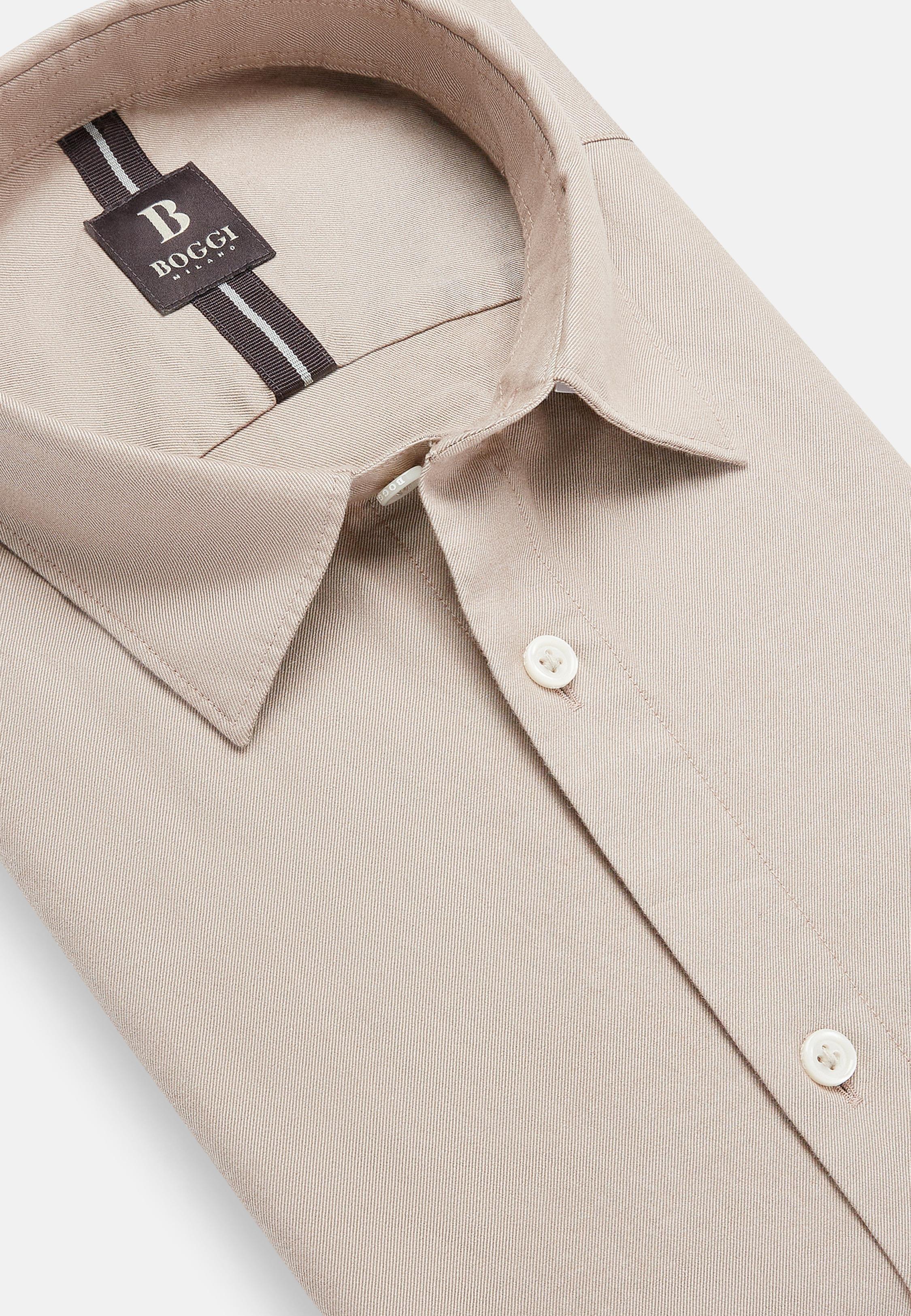 Beige Regular Fit Cotton Shirt, , large image number 1