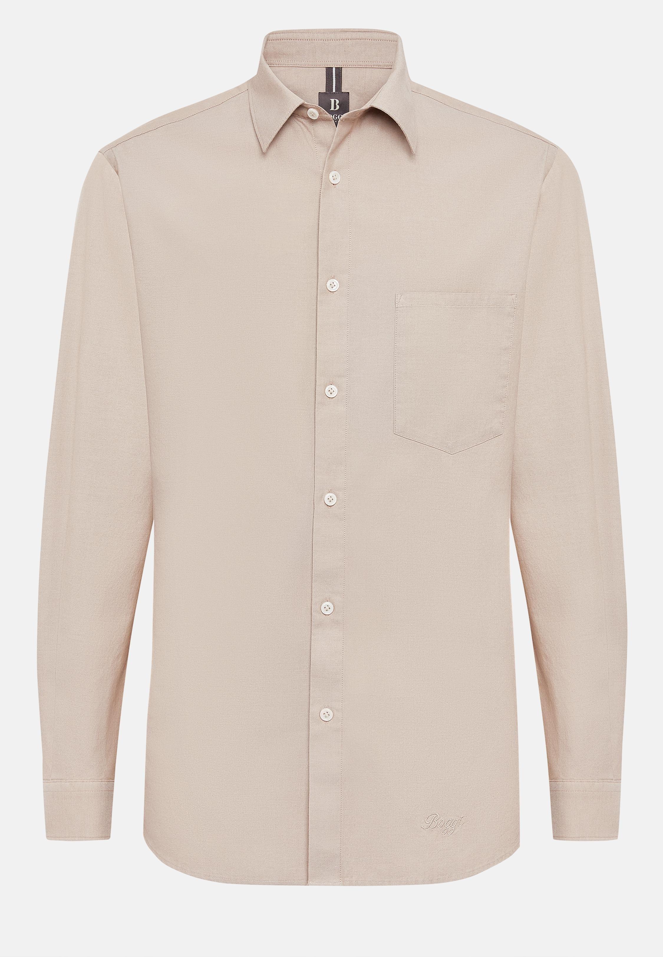 Beige Regular Fit Cotton Shirt, , large image number 4