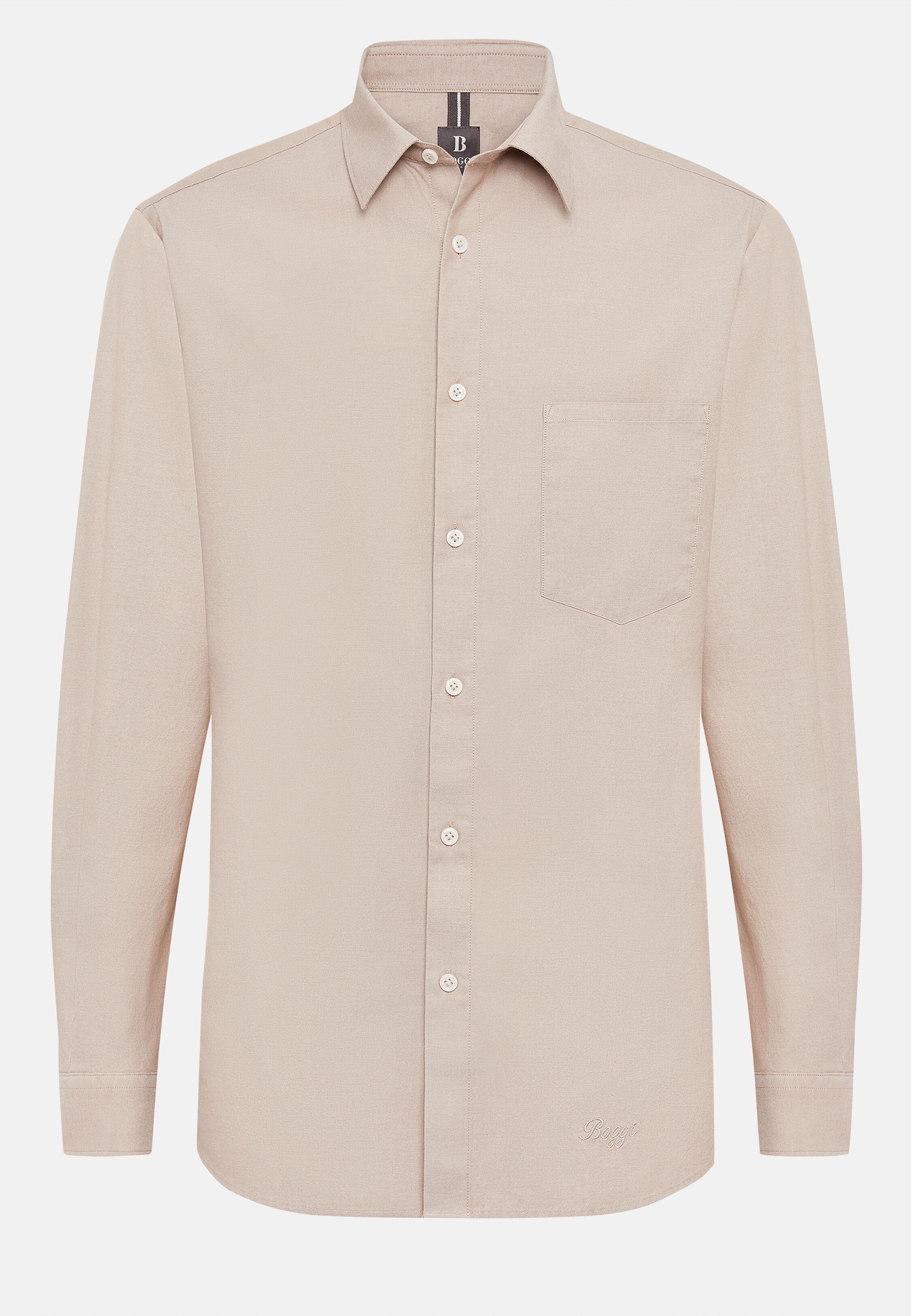 Shirt in Regular Fit Cotton, Beige, Beige, large image number 8