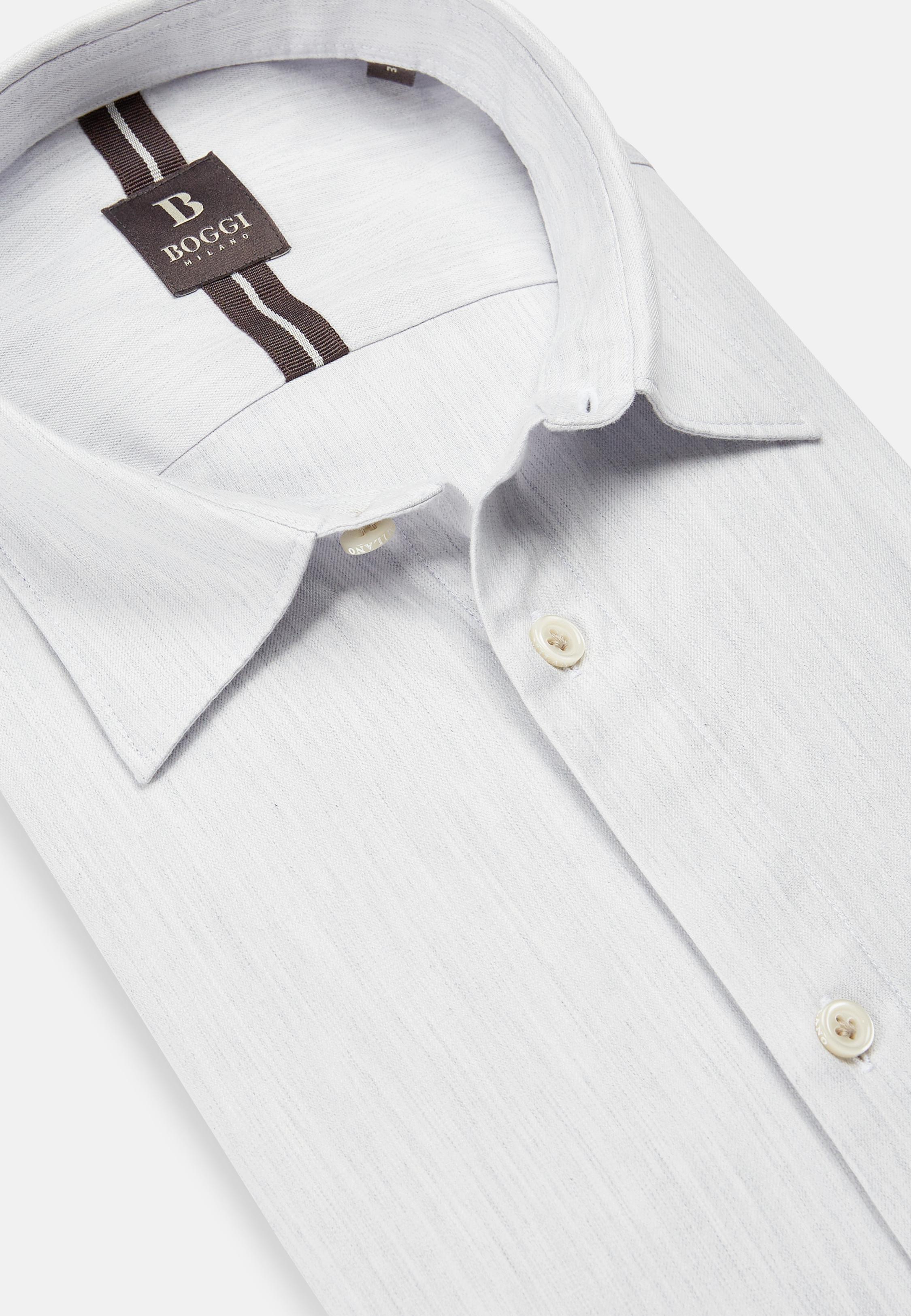Grey Regular Fit Cotton Shirt, , large image number 3