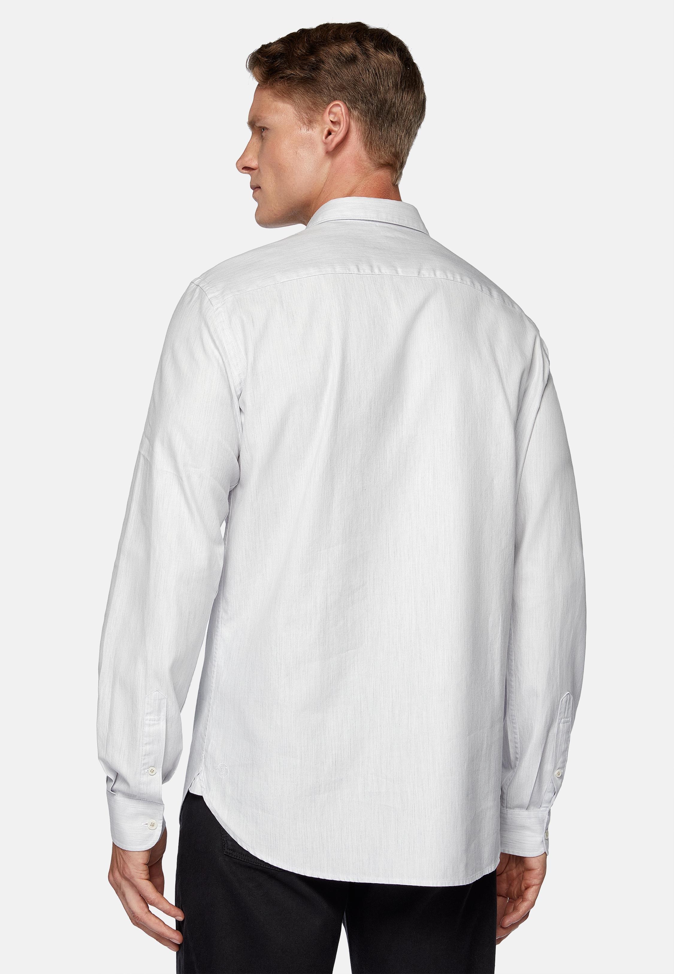 Grey Regular Fit Cotton Shirt, Light grey, large image number 6