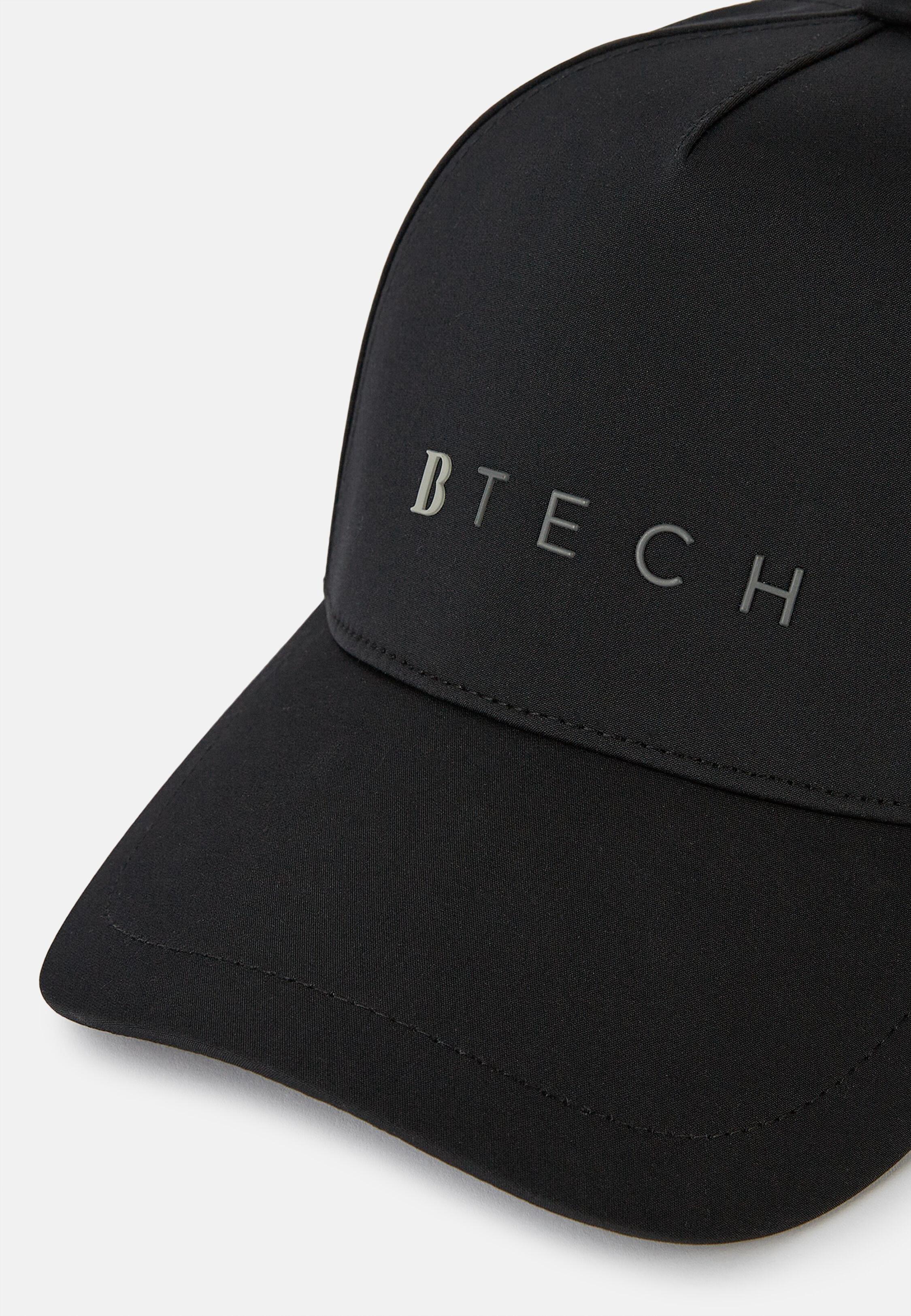 Black Technical Fabric Baseball Cap, Black, medium