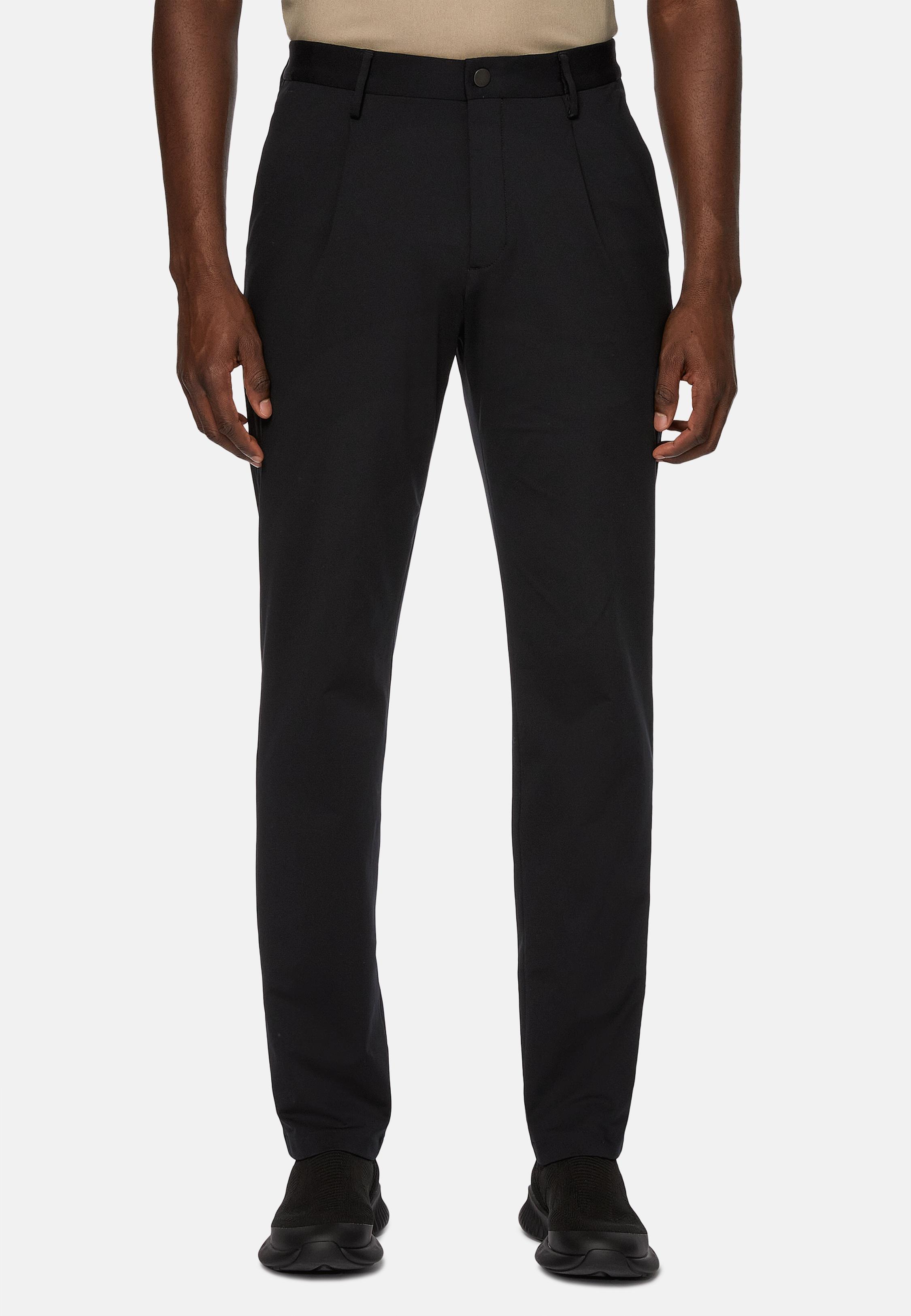Black B-Tech Stretch Nylon Trousers, , large image number 1