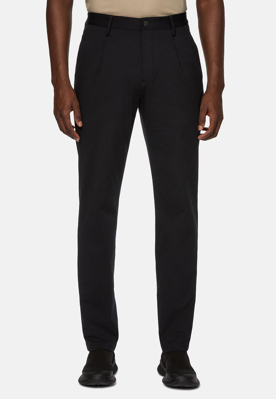 Black B-Tech Stretch Nylon Trousers, , large image number 2