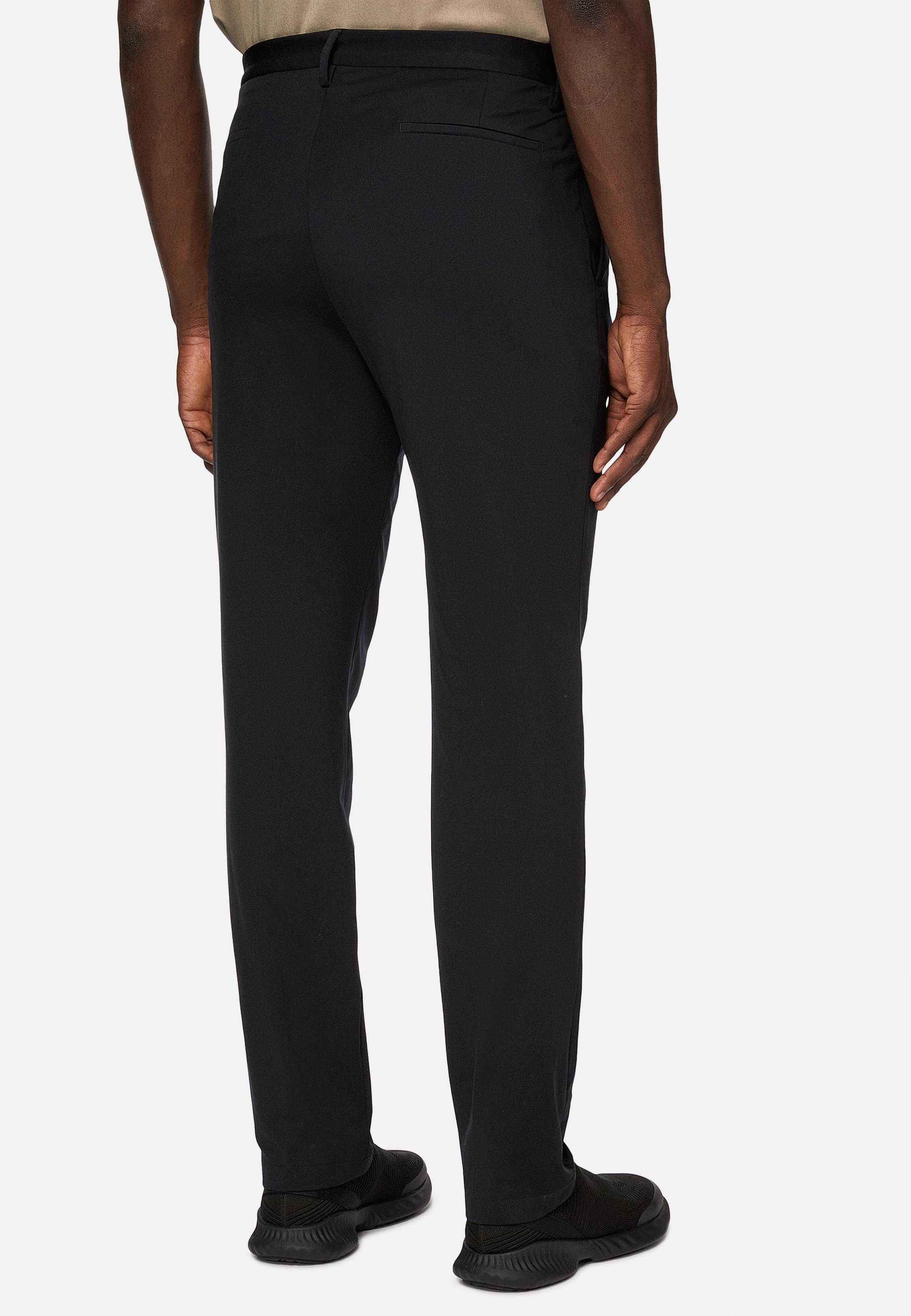 Black B-Tech Stretch Nylon Trousers, , large image number 5