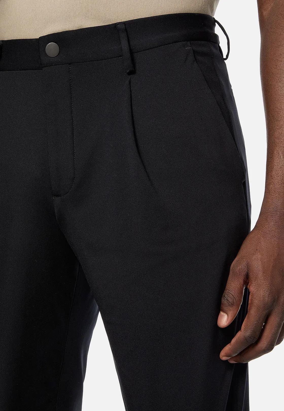 Black B-Tech Stretch Nylon Trousers, , large image number 6