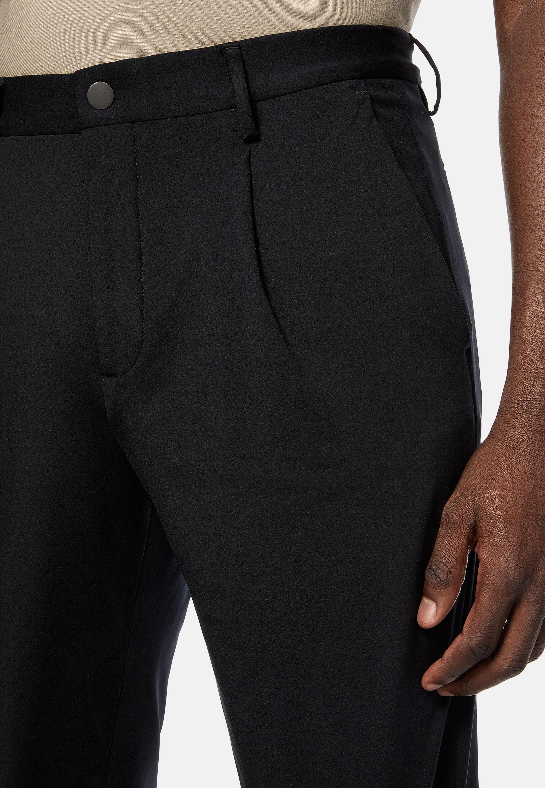 Black B-Tech Stretch Nylon Trousers, , large image number 7
