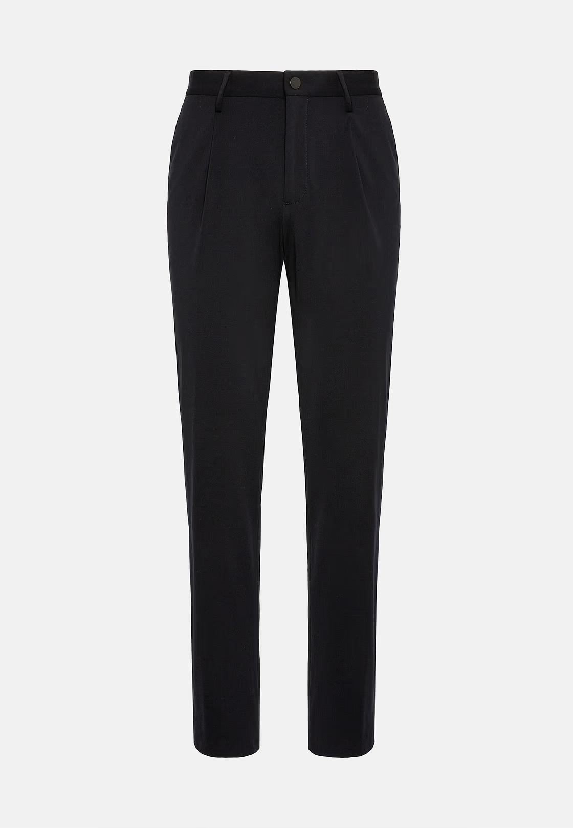Black B-Tech Stretch Nylon Trousers, , large image number 8