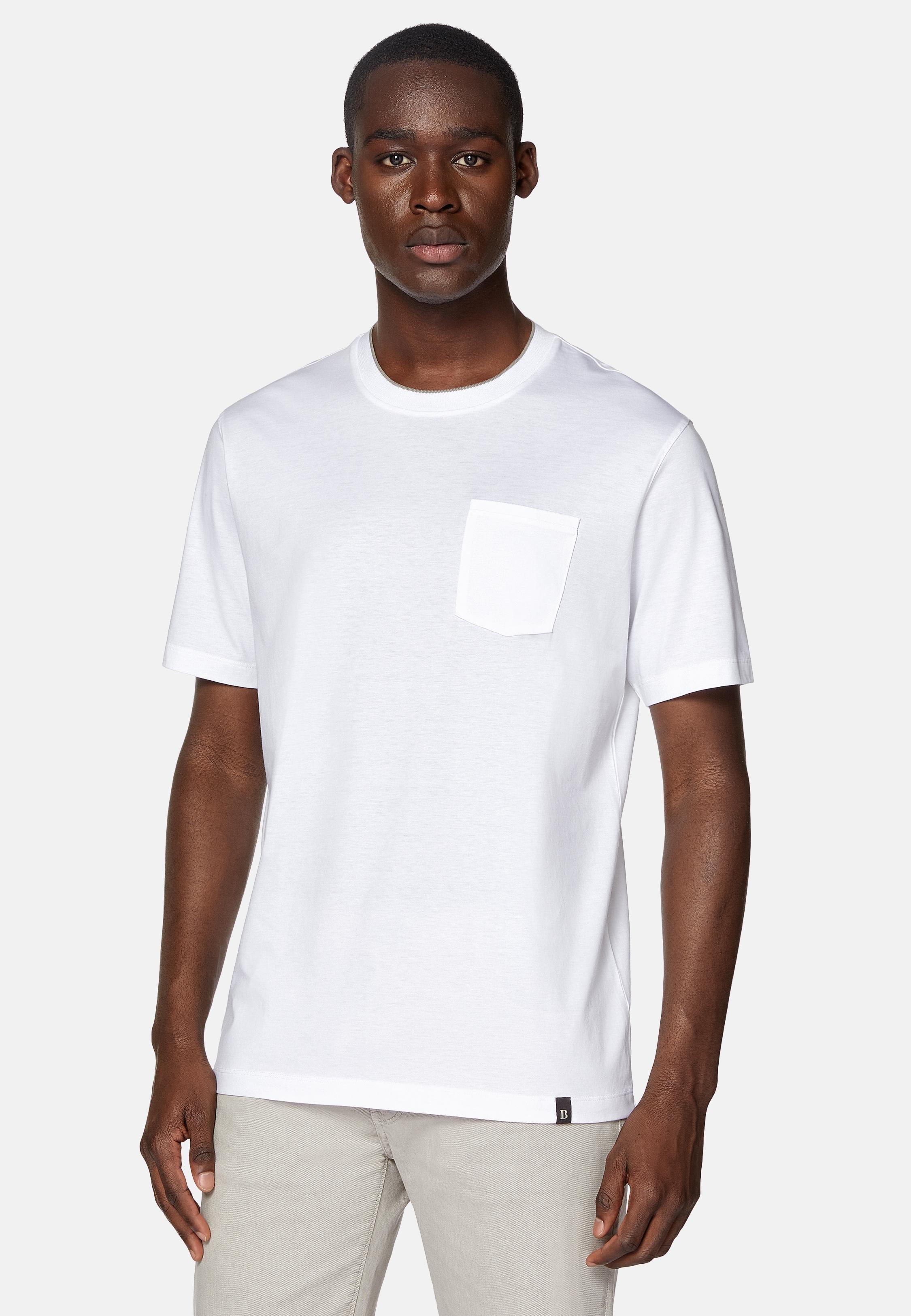 White Cotton T-Shirt, White, large image number 0