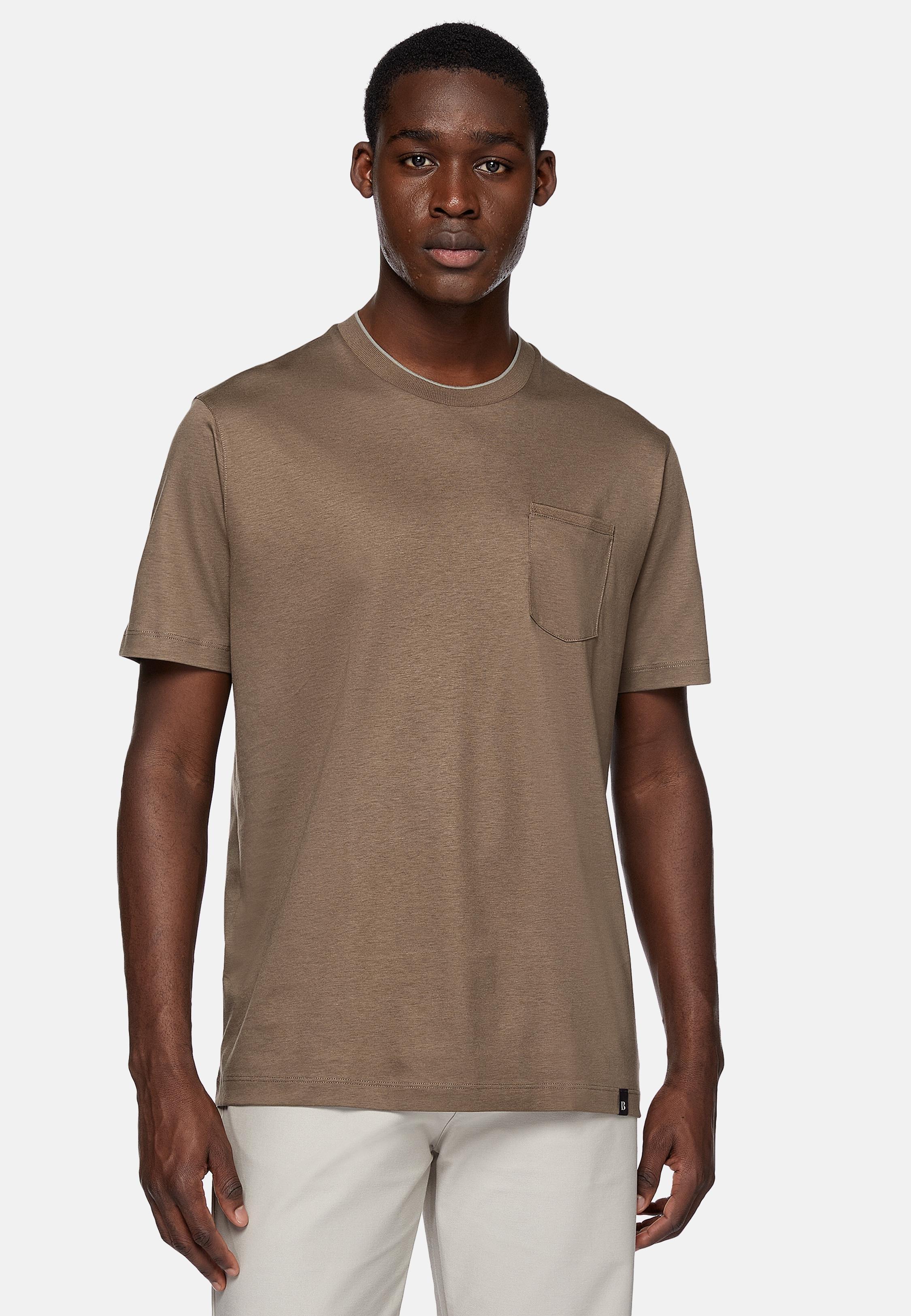 Brown Cotton T-Shirt, Brown, large image number 0