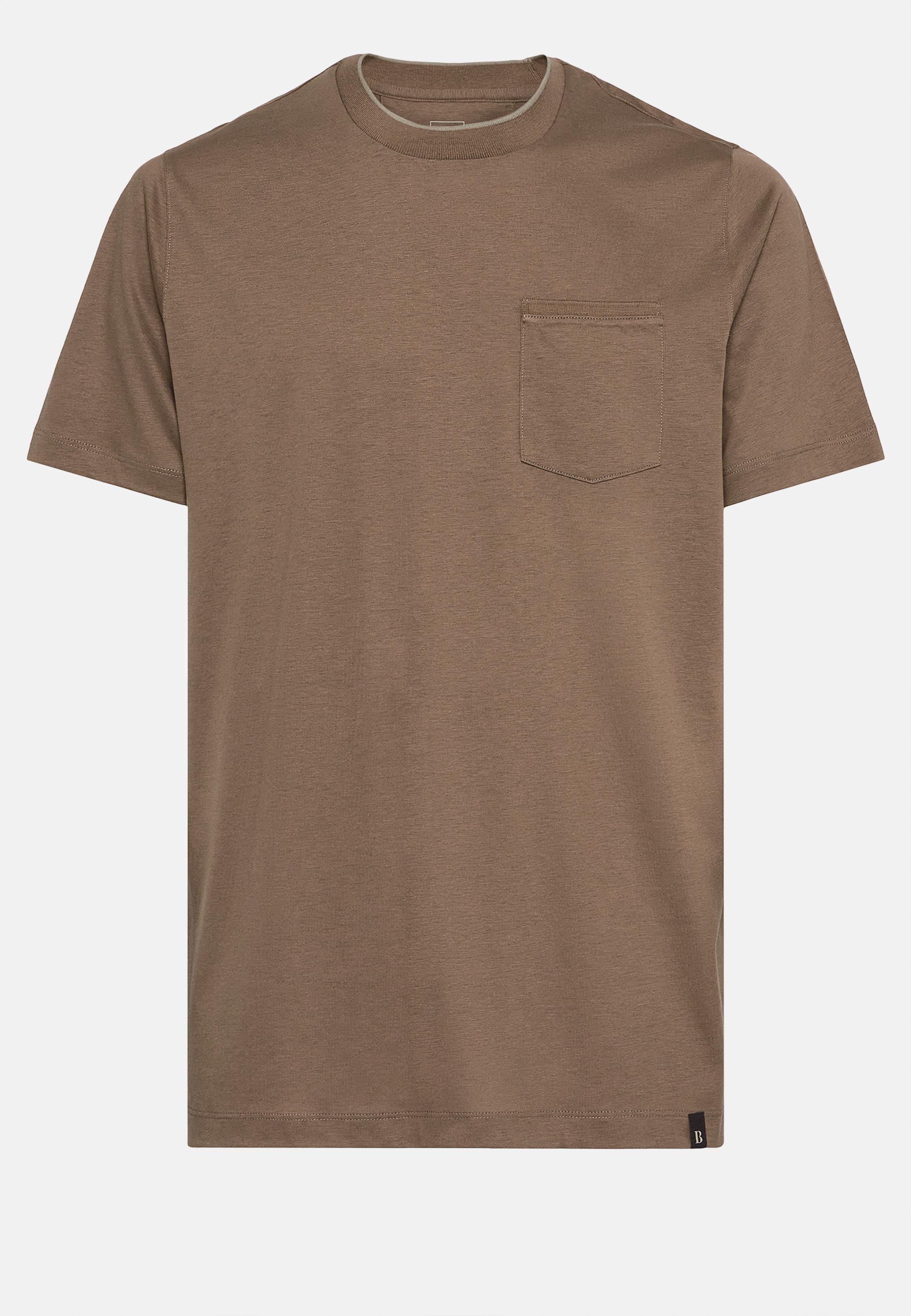 Brown Cotton T-Shirt, Brown, large image number 2