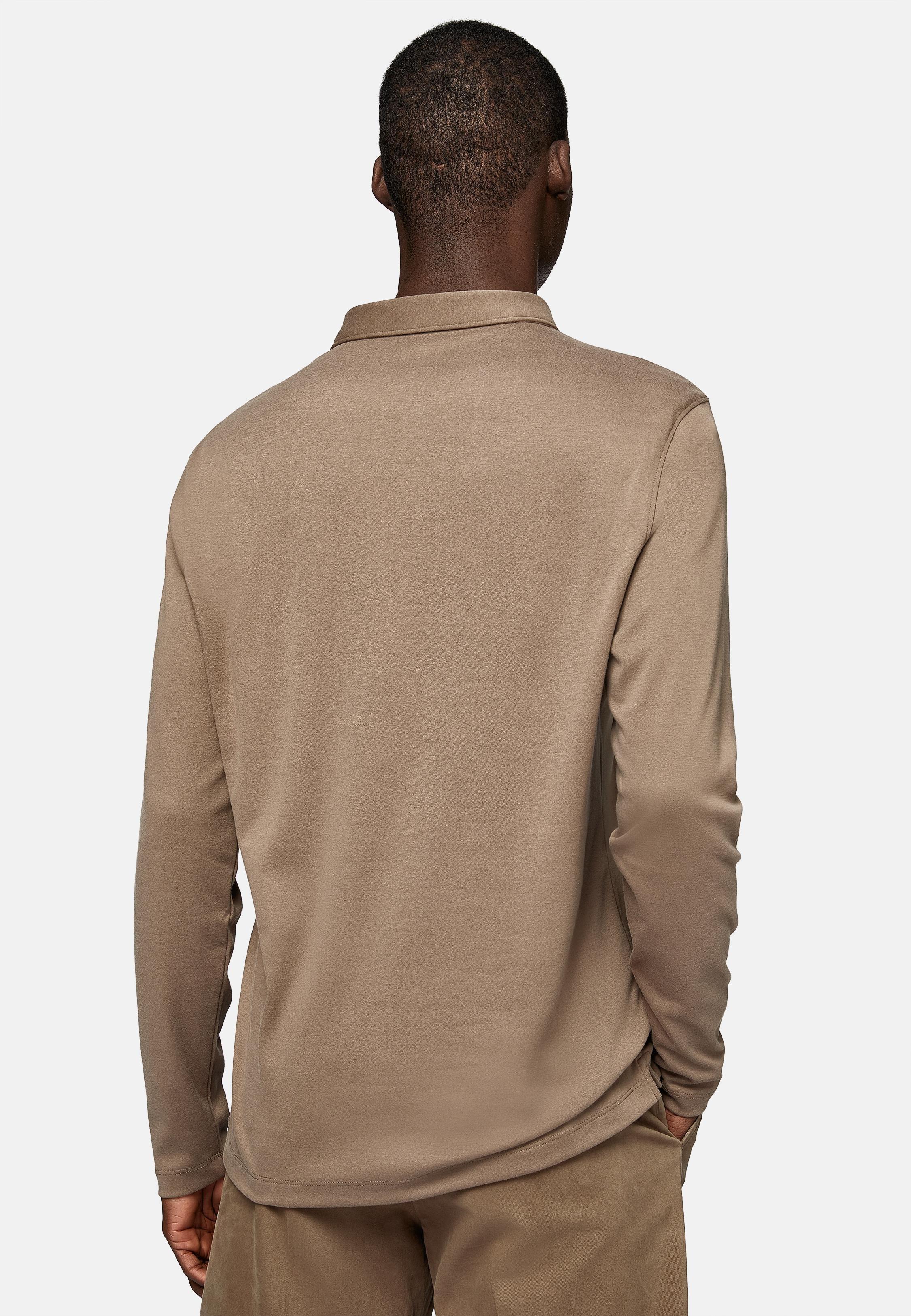 Brown Cotton Polo Shirt, Brown, large image number 2