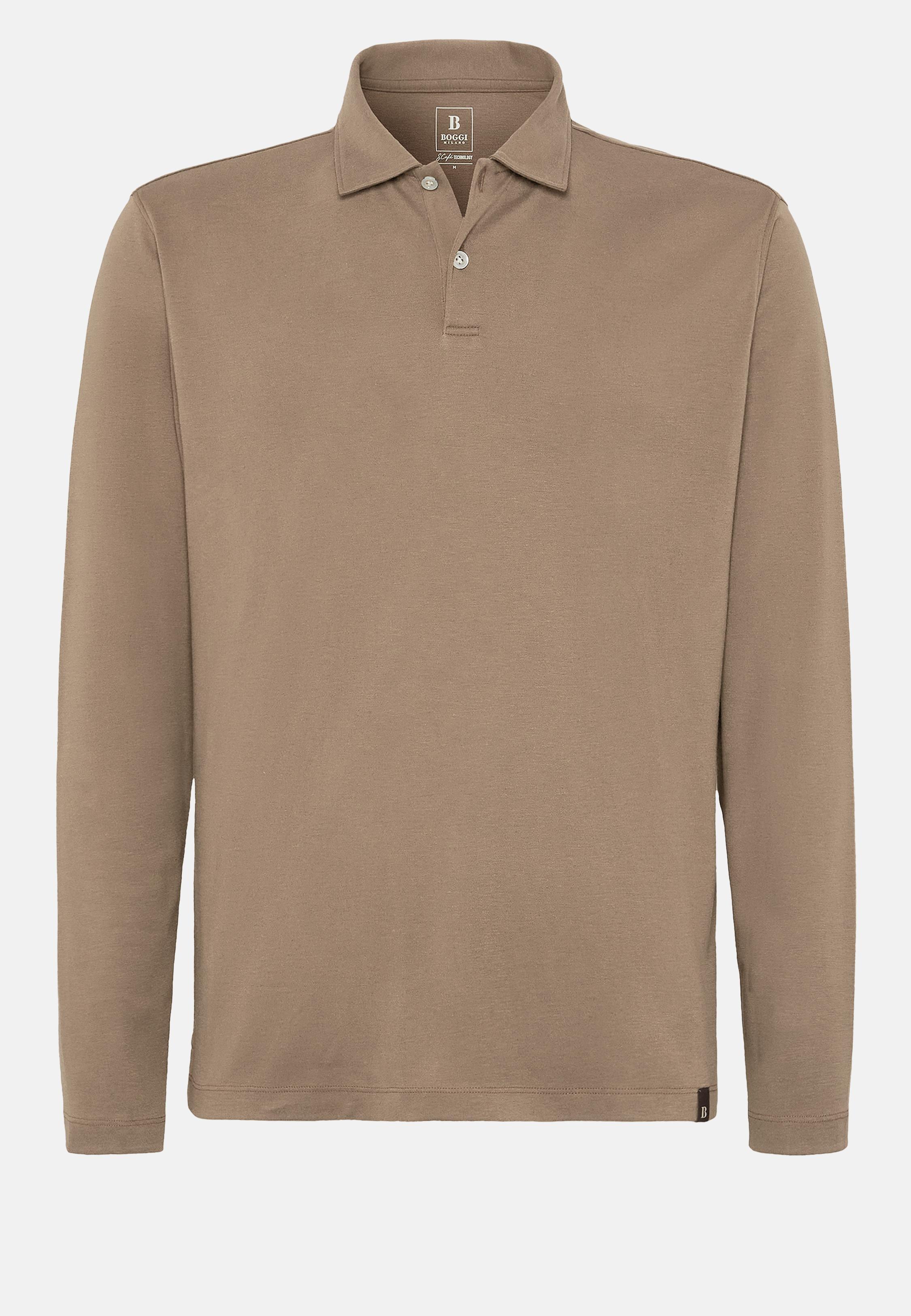 Brown Cotton Polo Shirt, Brown, large image number 3