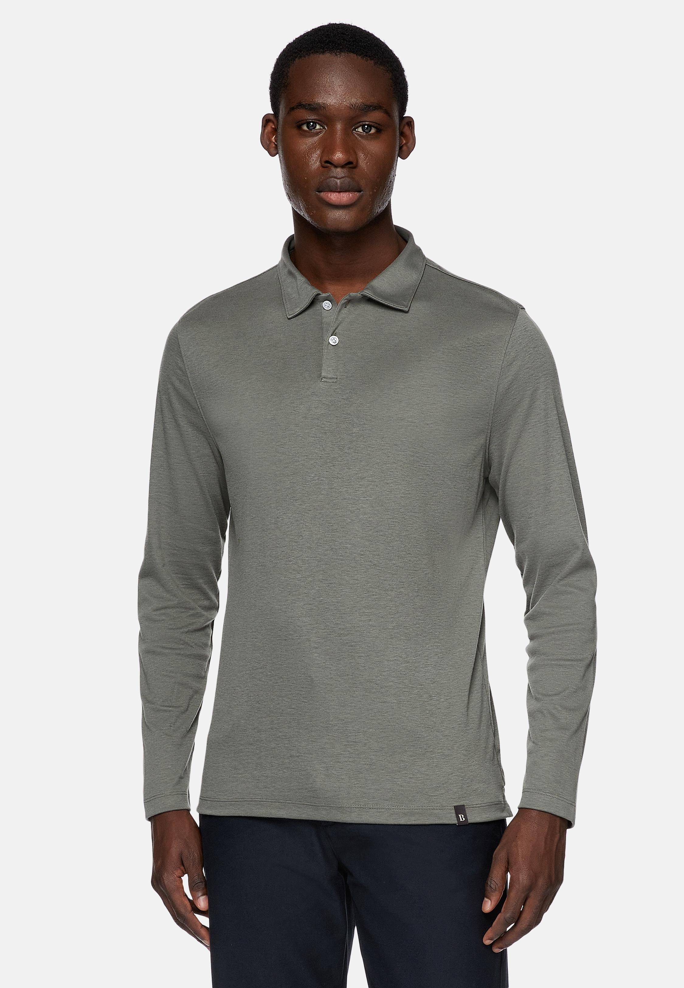Green Cotton Polo Shirt, , large image number 0
