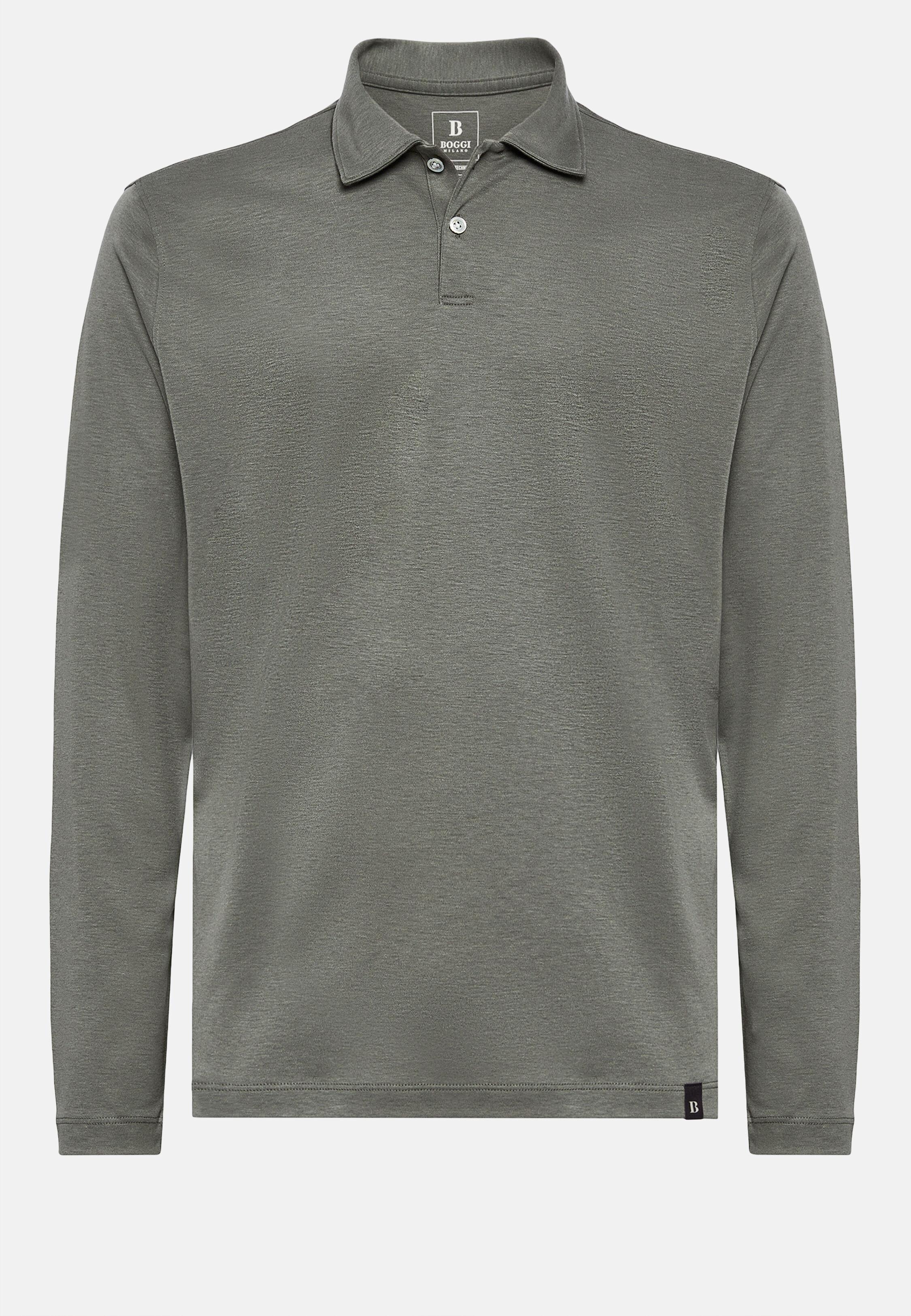 Green Cotton Polo Shirt, 3901_GREE, large image number 3