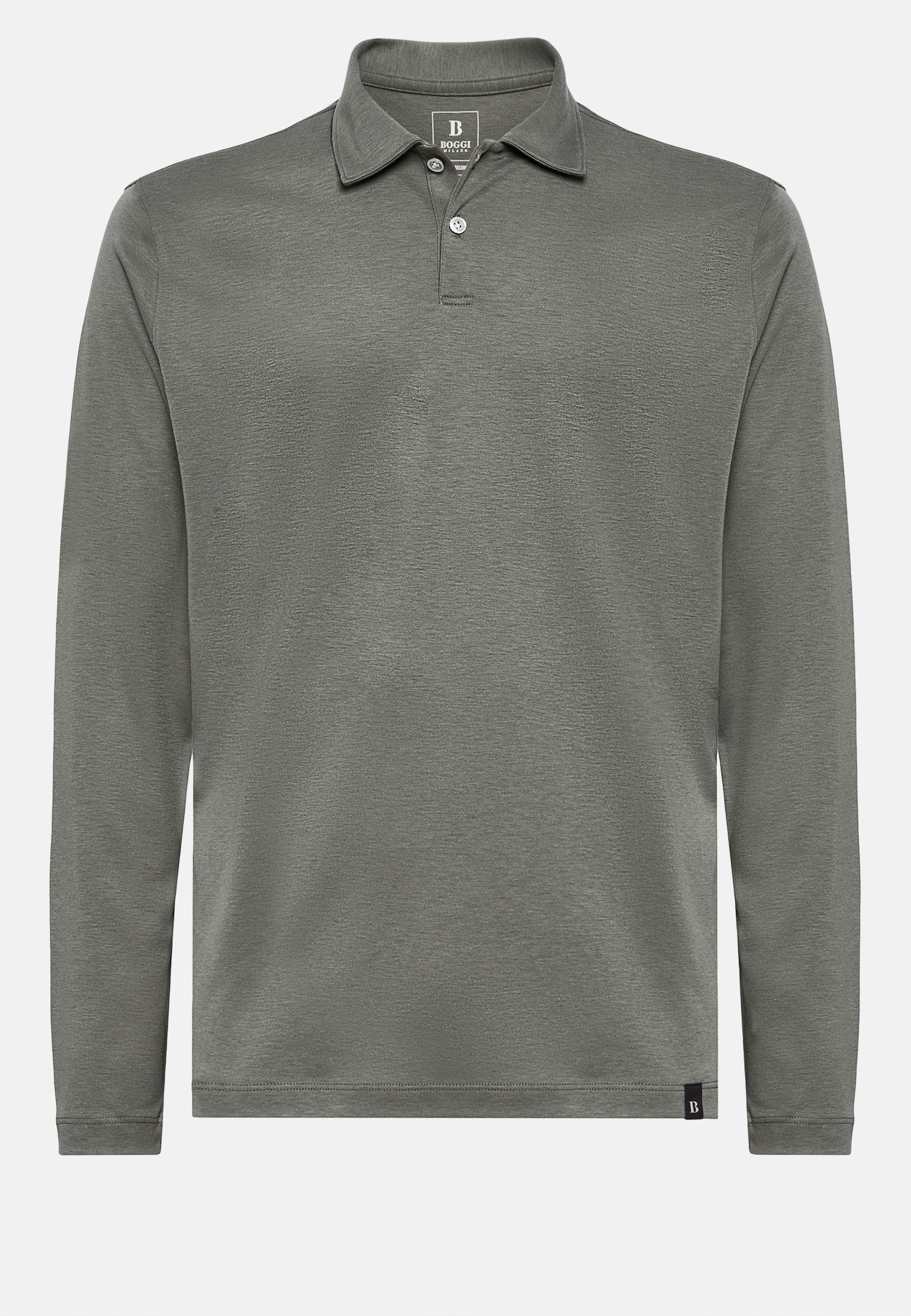 Green Cotton Polo Shirt, Green, large image number 3