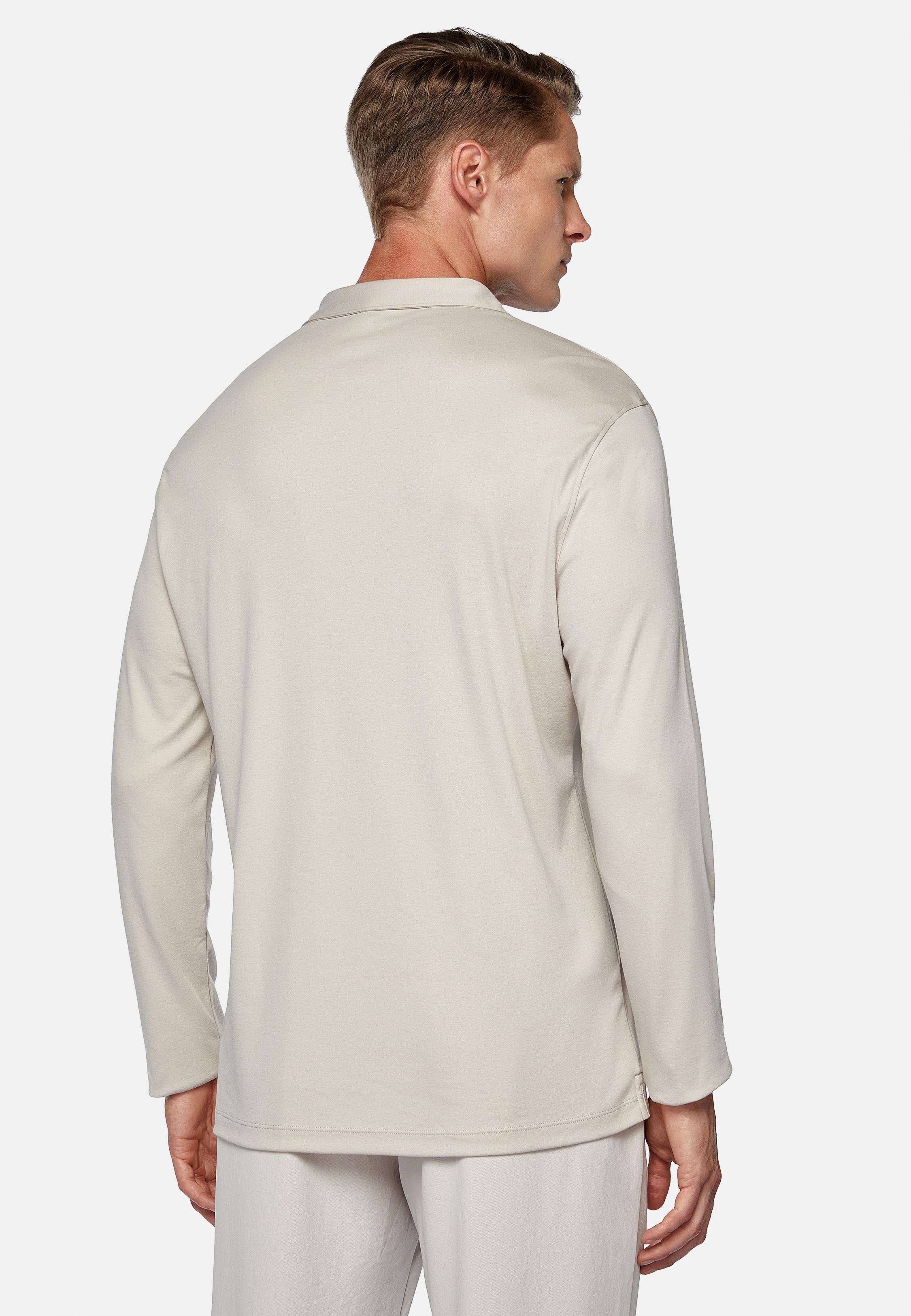 Beige Cotton Polo Shirt, , large image number 2