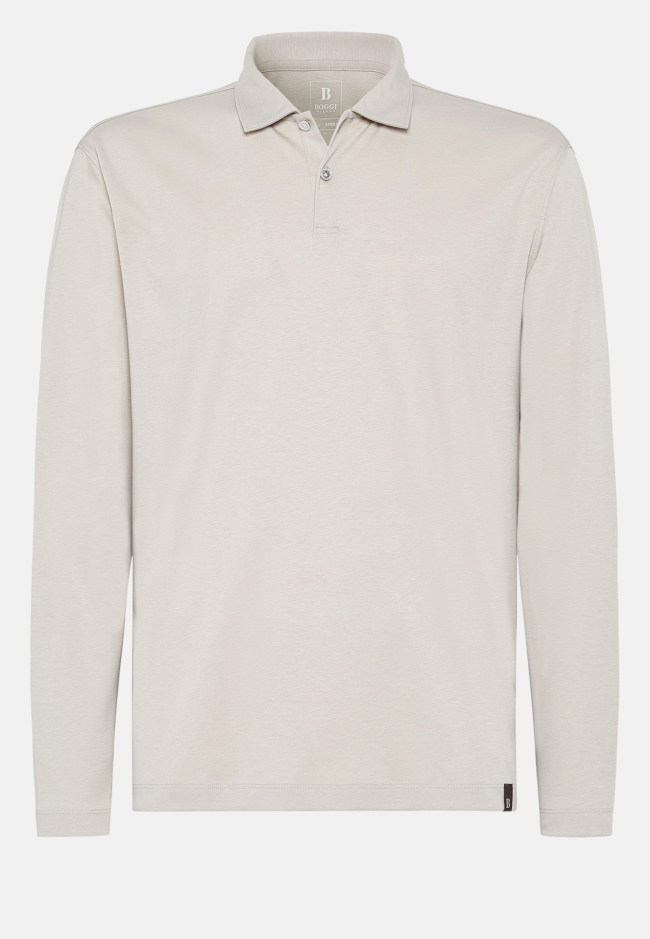 Polo Shirt in Cotton, Sand, Sand, large image number 6