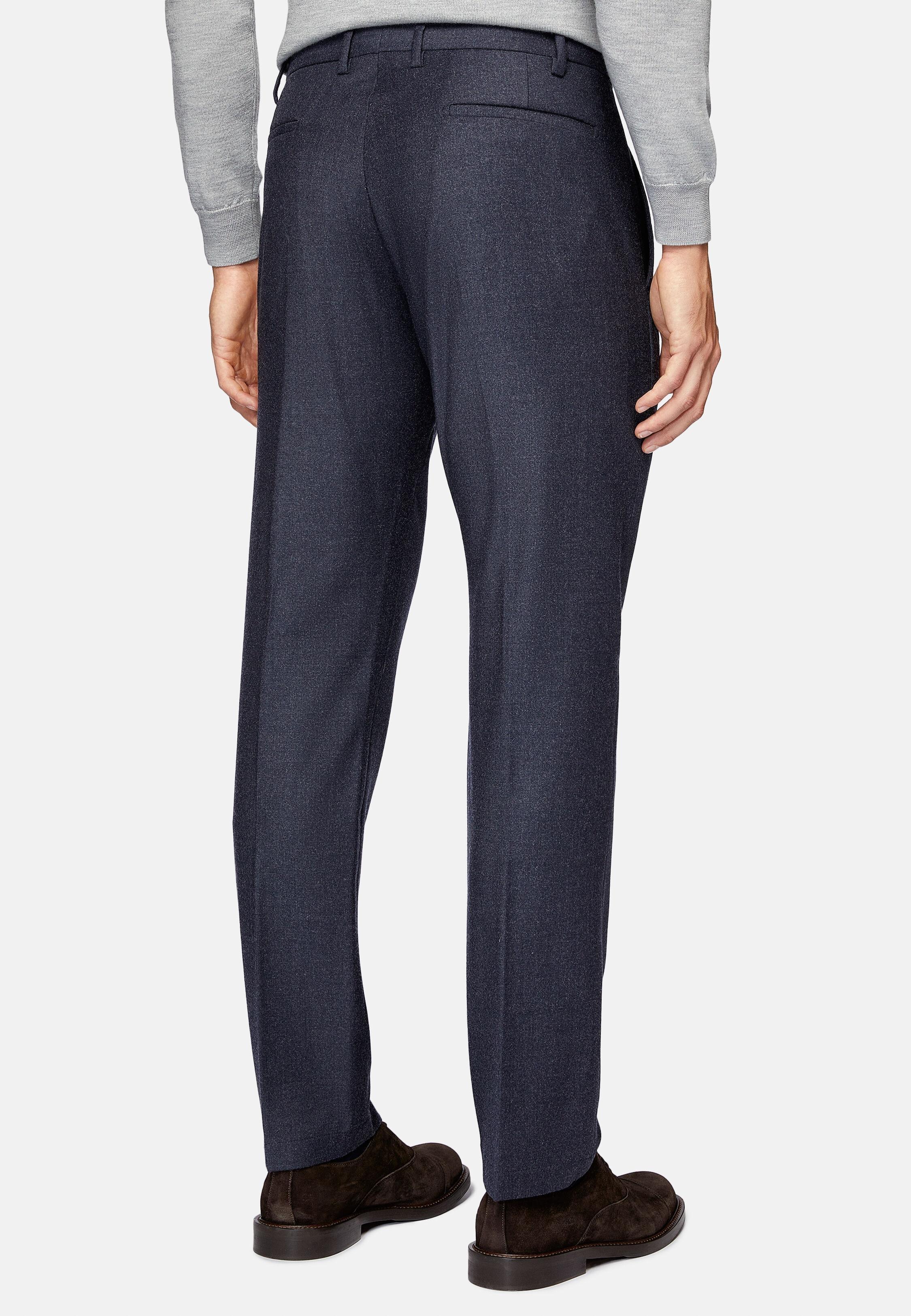 Navy Textured Formal Trousers, Navy blue, large image number 5
