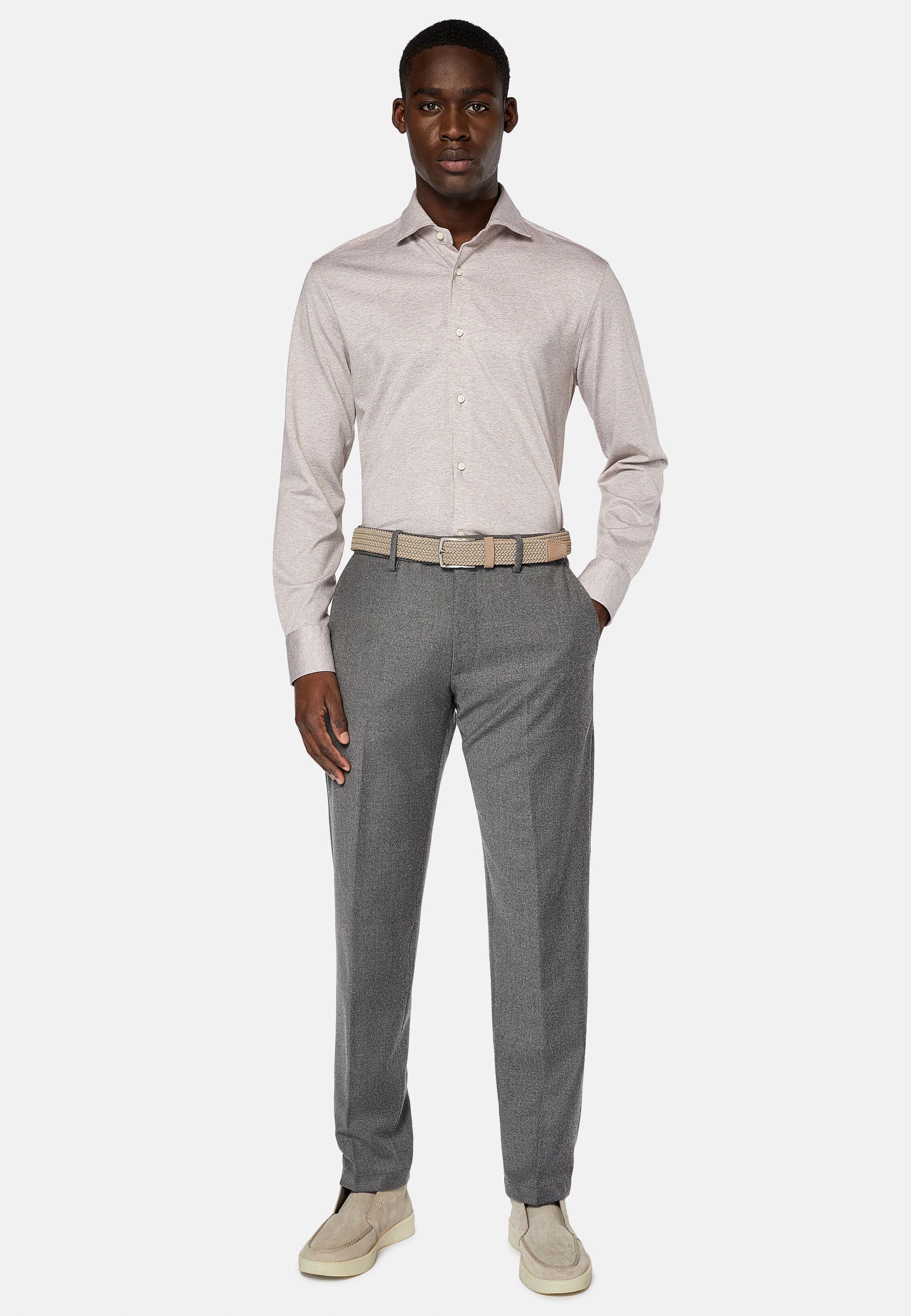 Trousers in Herringbone Formal, Grey, Grey, large image number 4