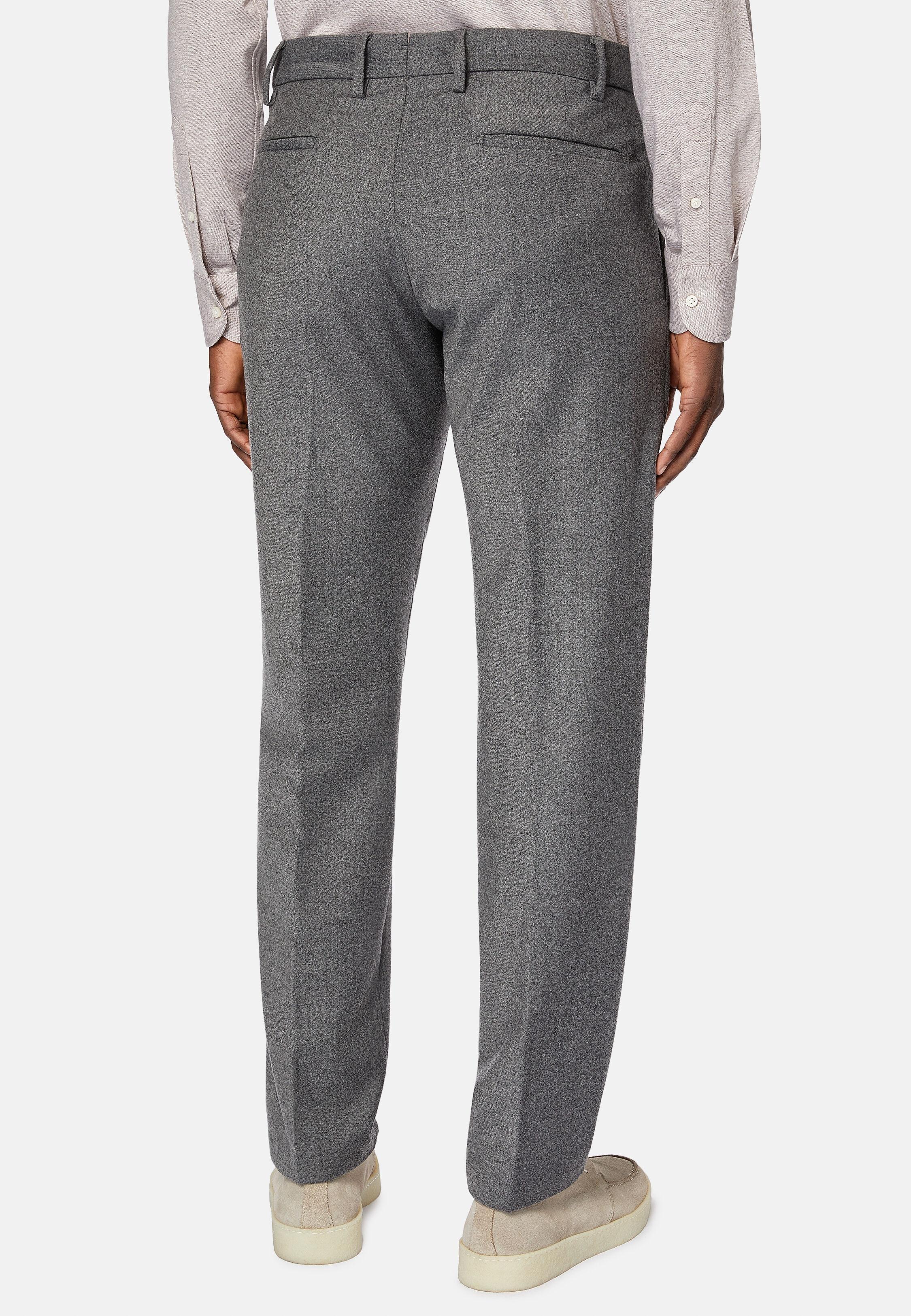 Trousers in Herringbone Formal, Grey, Grey, large image number 6