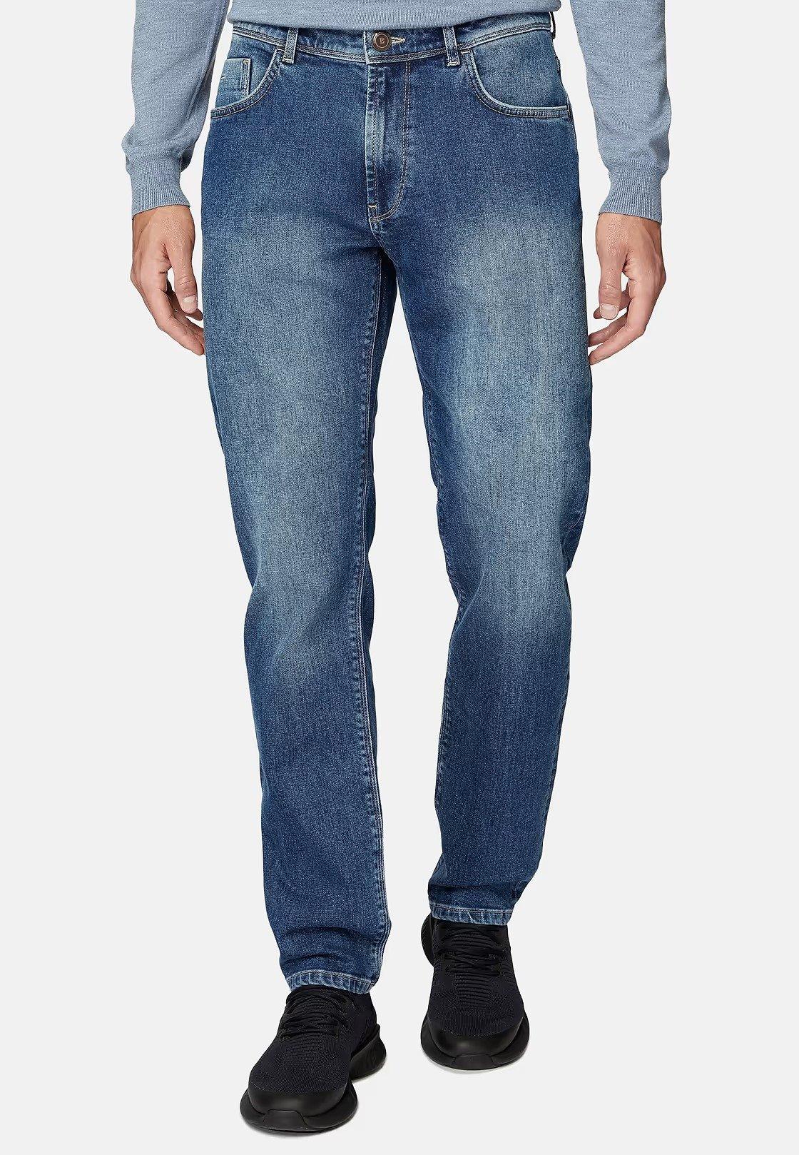 Blue Stretch Denim Jeans, , large image number 0