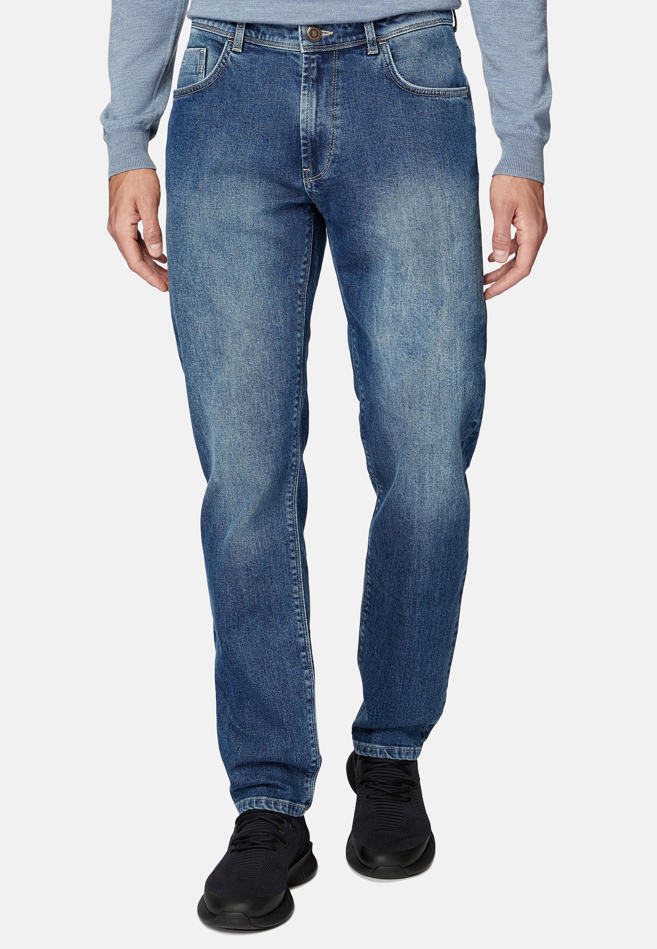 Blue Plain Straight Leg Jeans, Light Blue, large image number 1