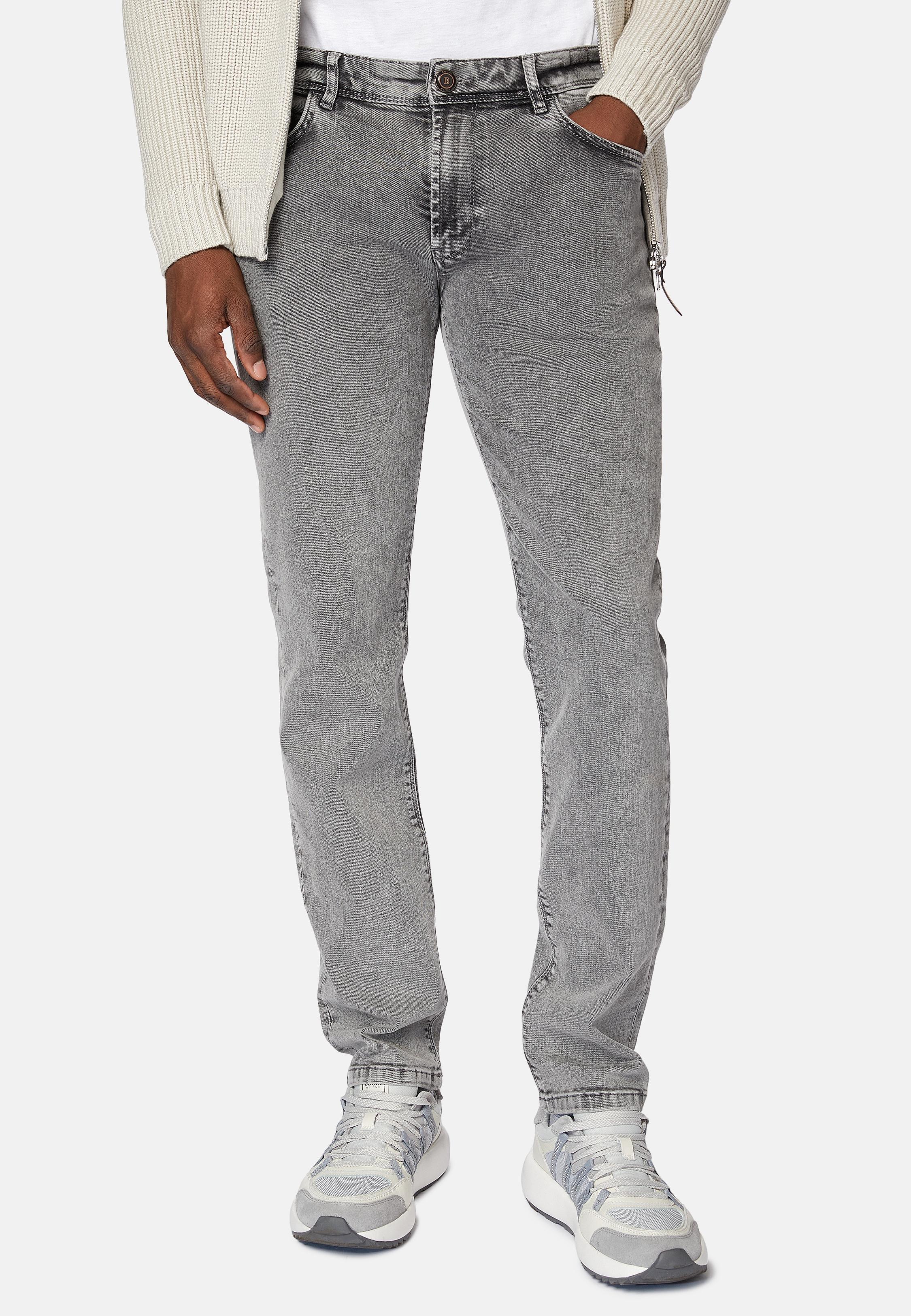 Grey Stretch Denim Jeans, , large image number 1