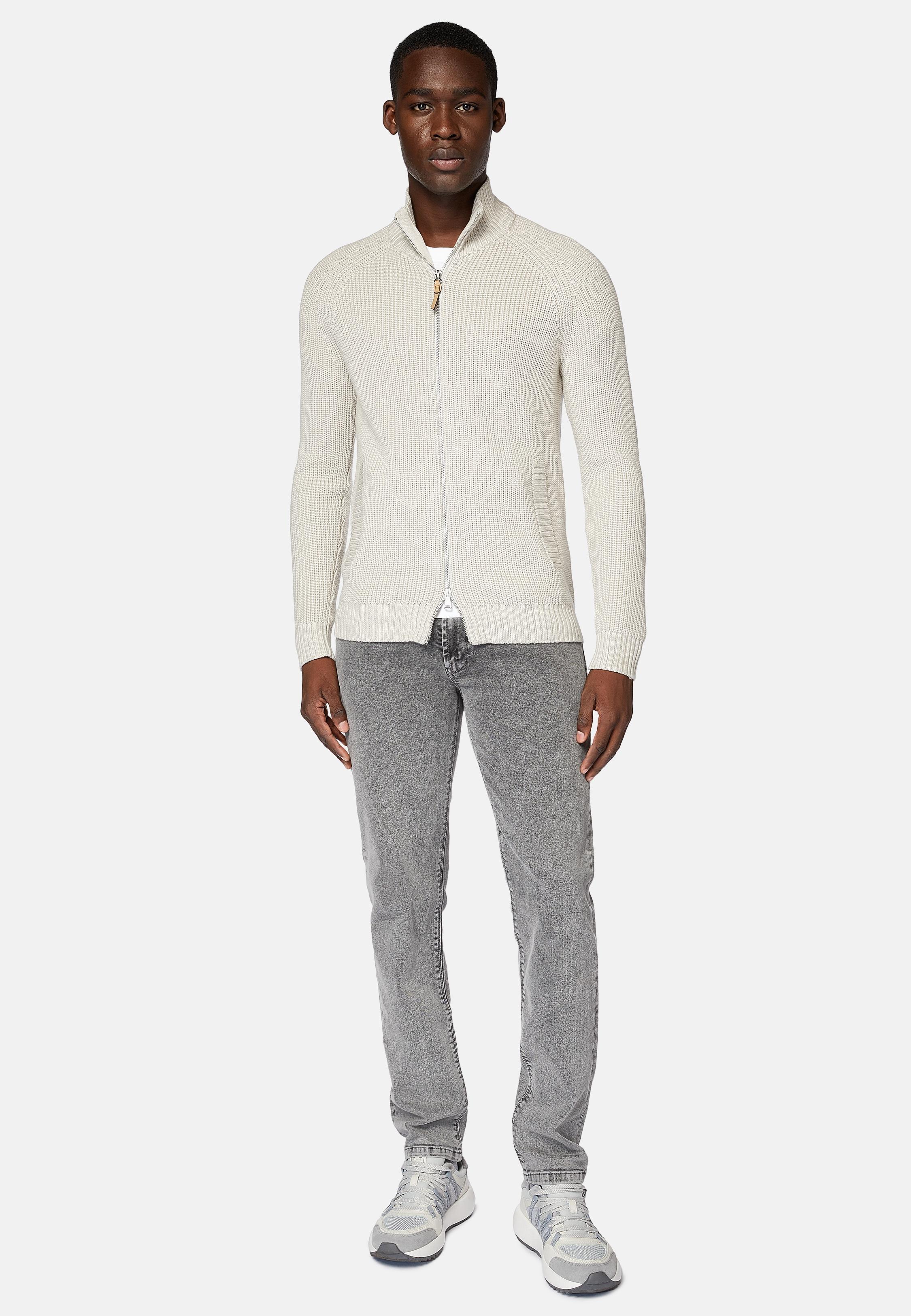 Grey Textured Slim Denim, , large image number 3
