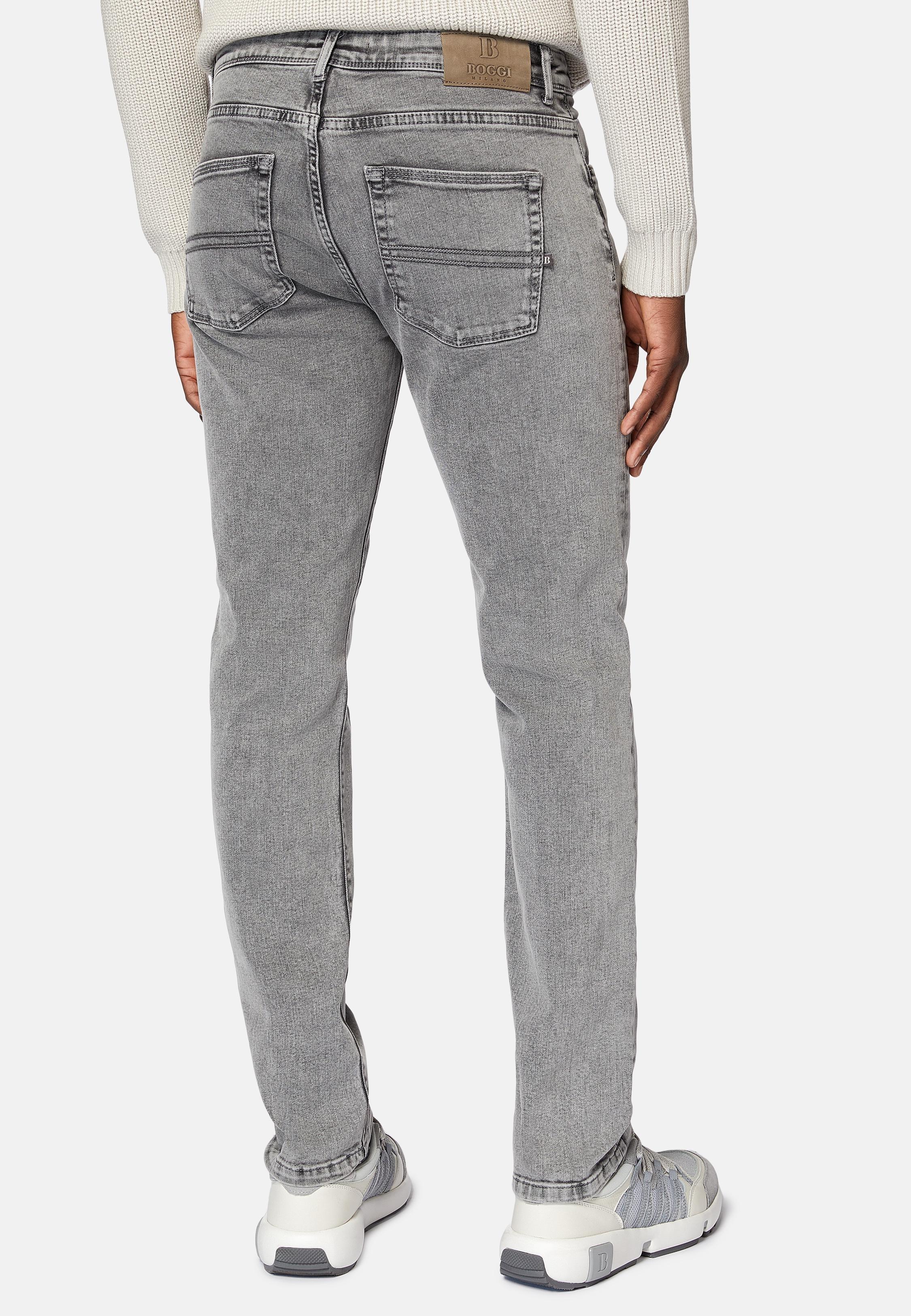GREY Grey Stretch Denim Jeans, , large image number 5