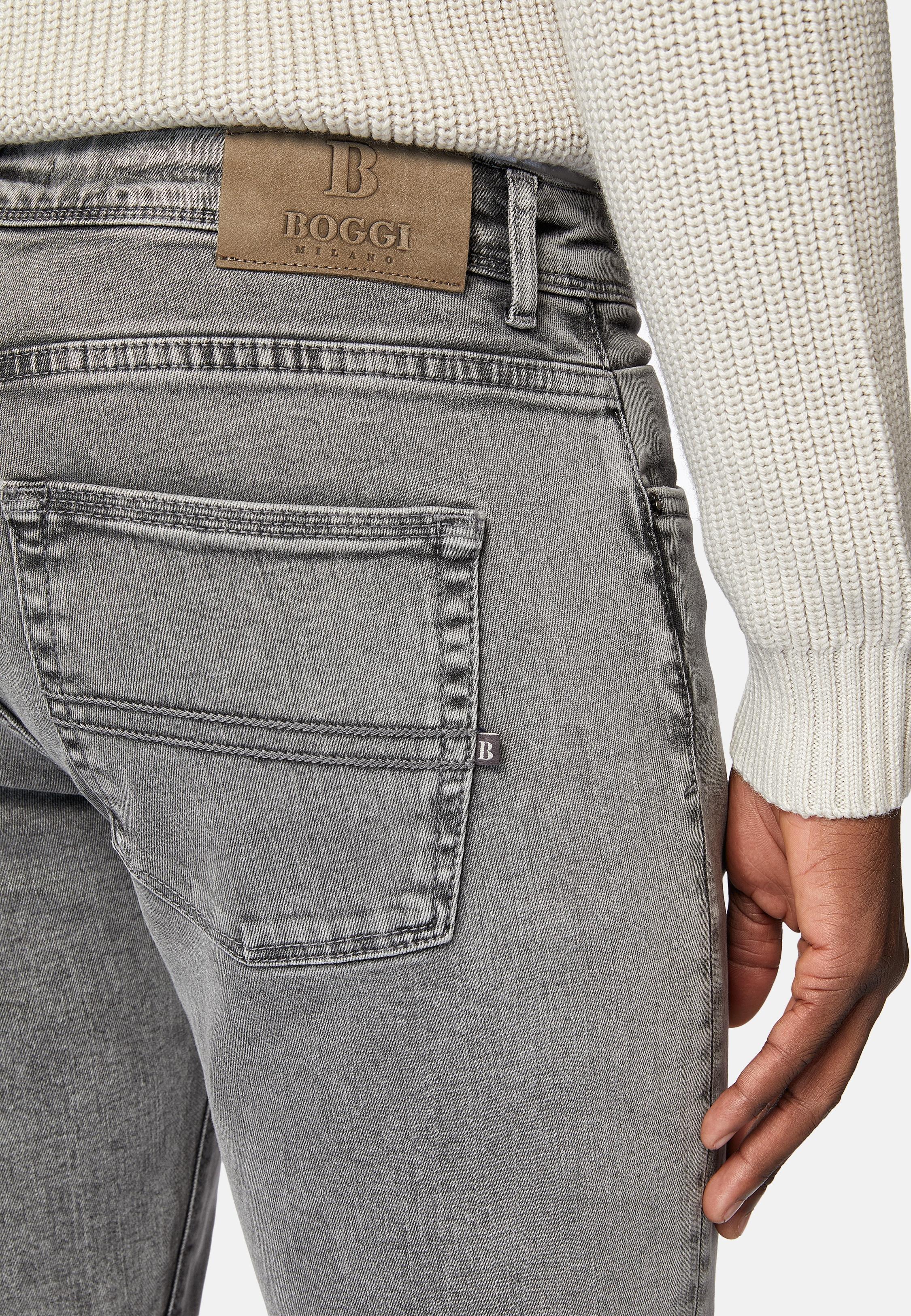 GREY Grey Stretch Denim Jeans, , large image number 6