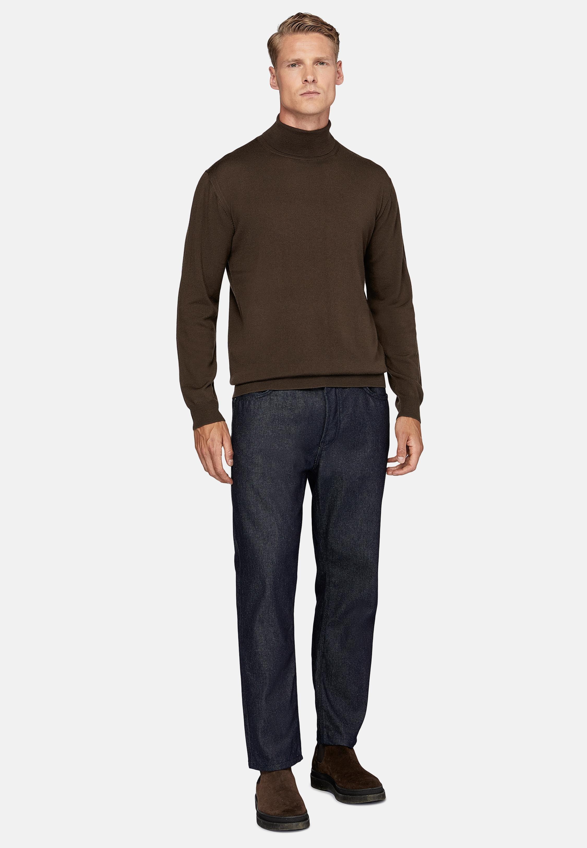Dark Blue Textured Long Jeans, , large image number 3