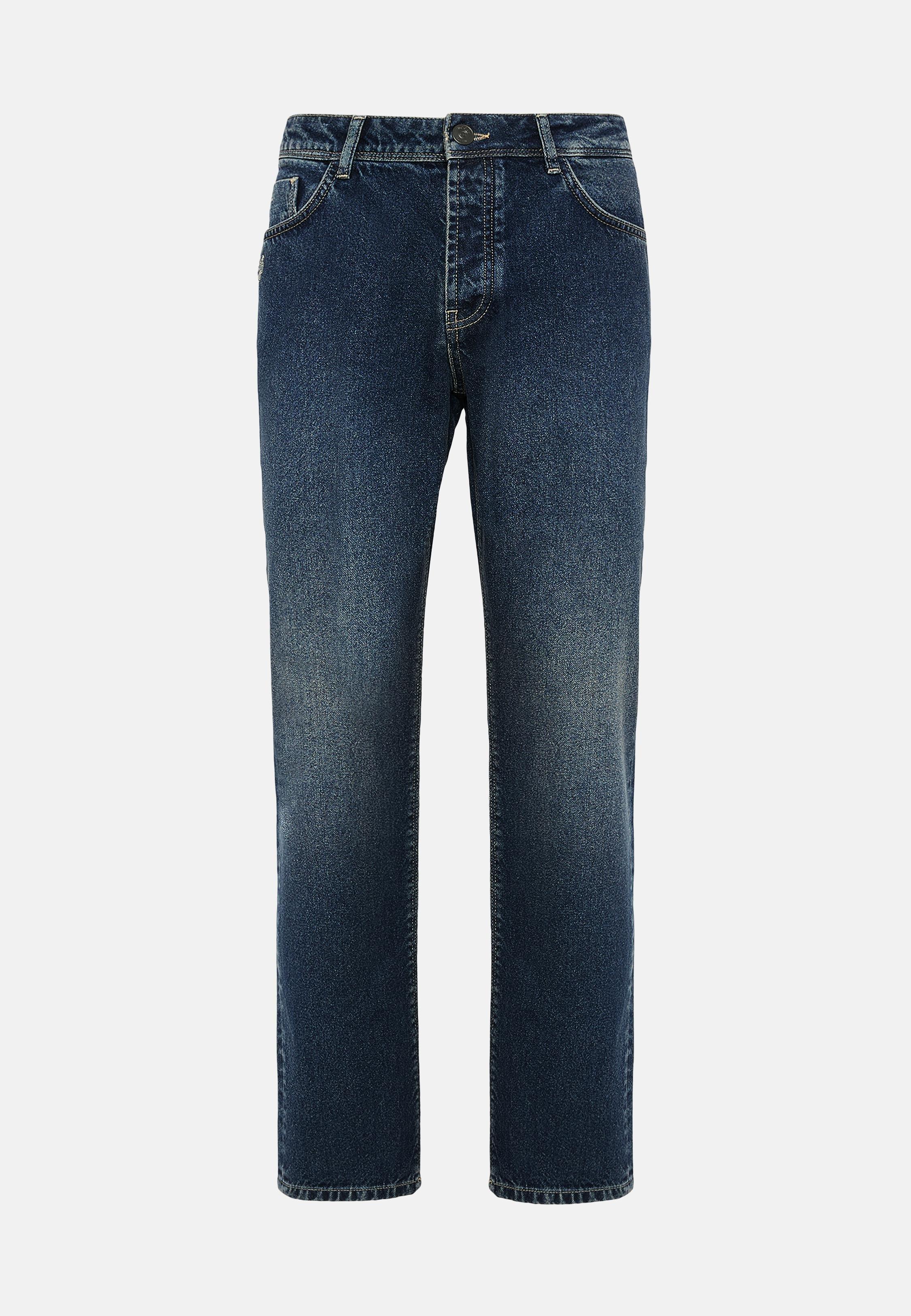 Navy Stretch Denim Jeans, , large image number 0